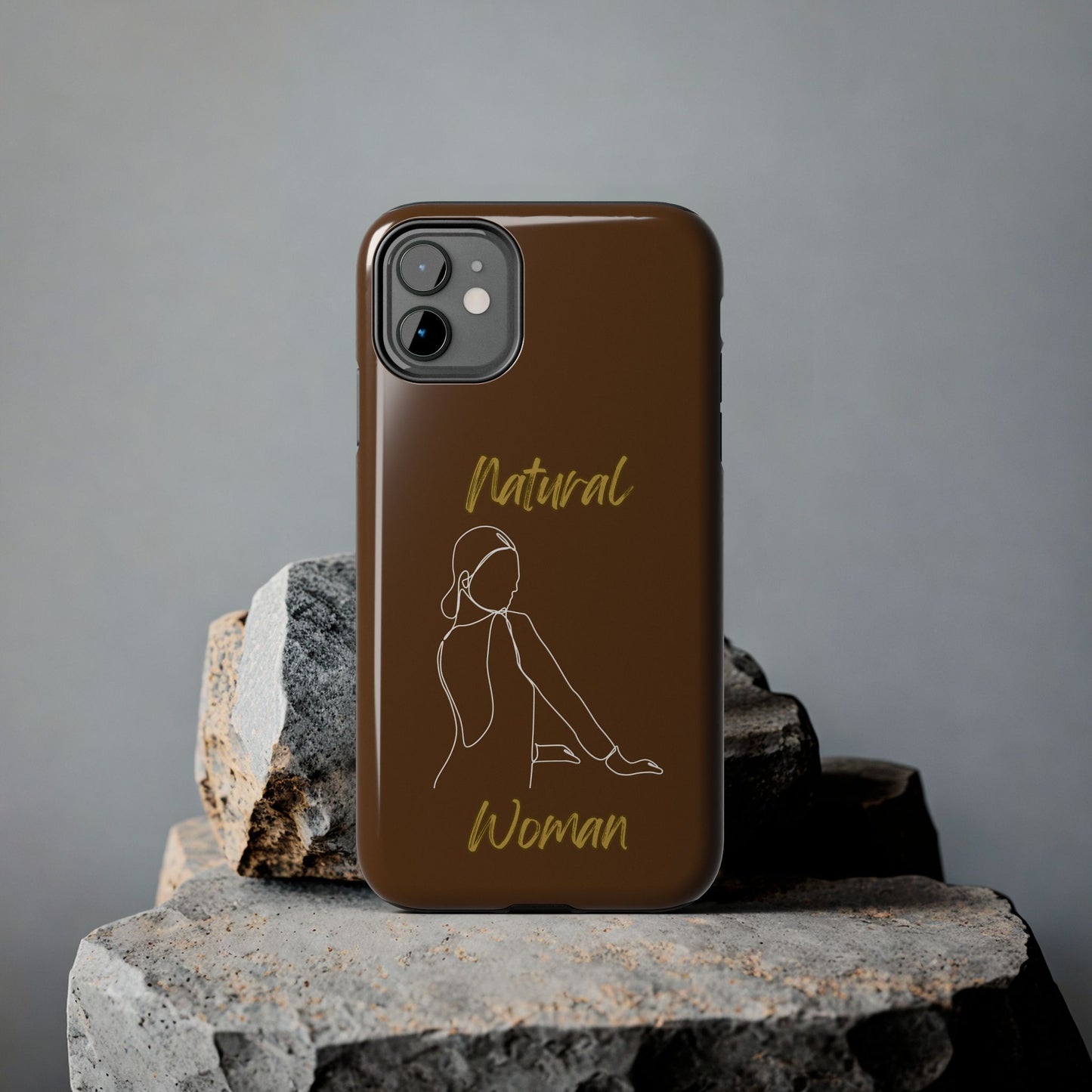 Natural Woman Hands Free (WL)Tough Phone Cases BROWN