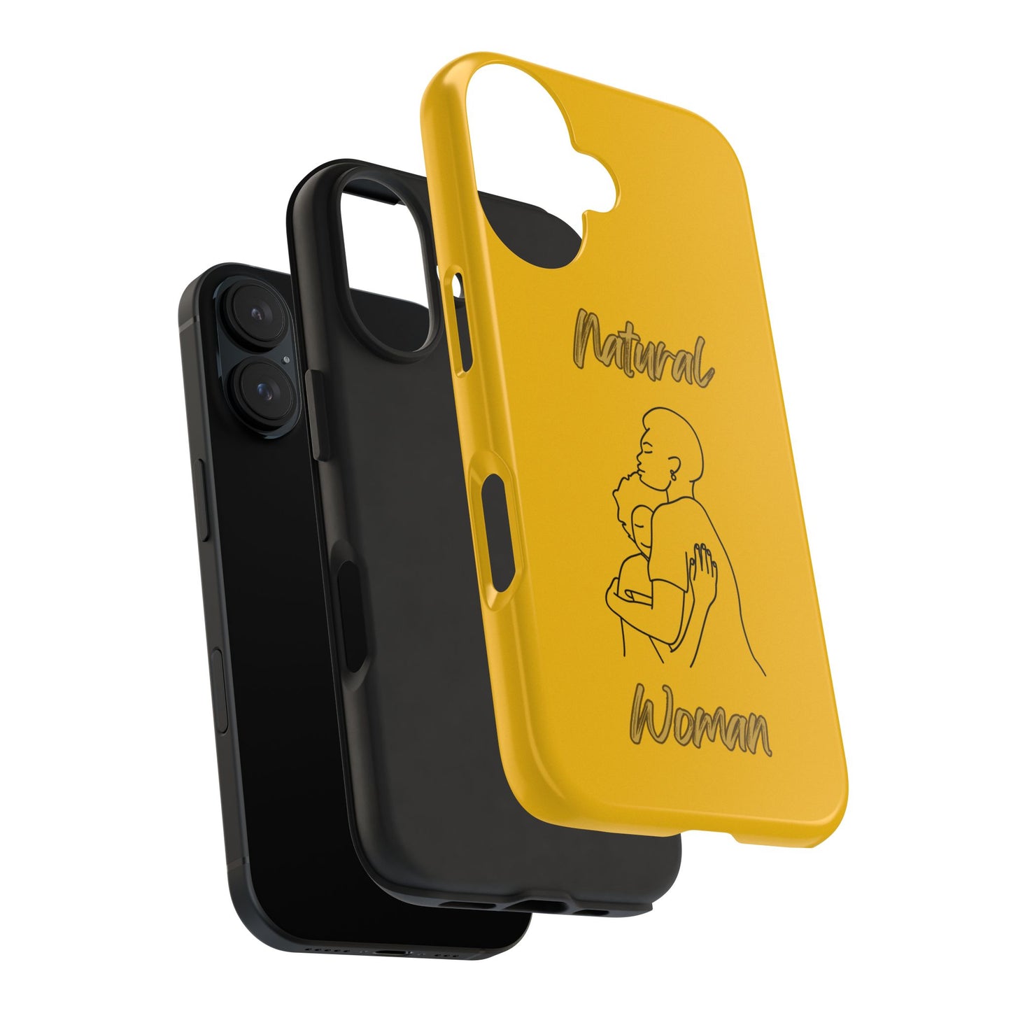 Natural Woman Safe With Momma (BL) Tough Phone Cases YELLOW
