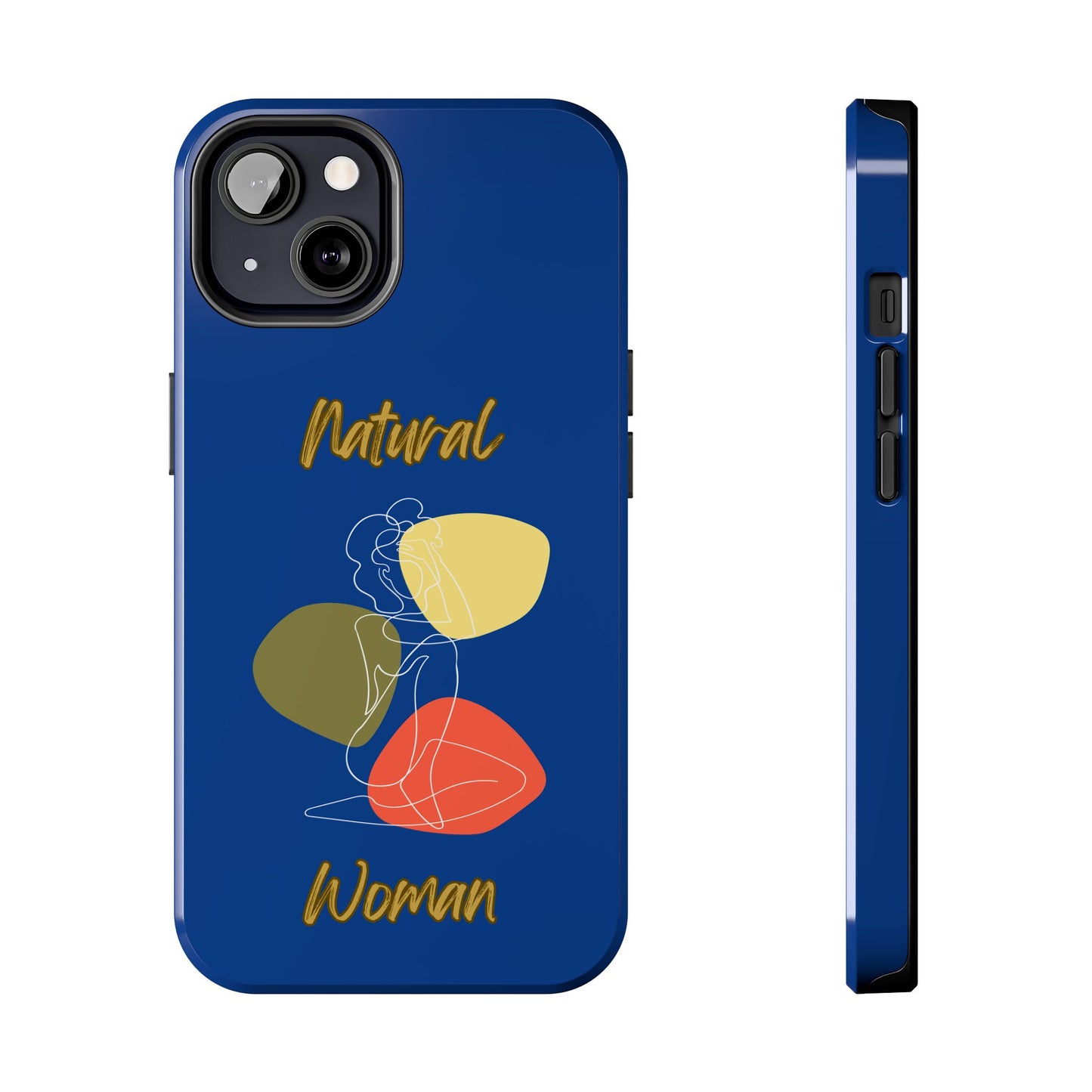 Natural Woman Colorful Pose (WL)Tough Phone Cases DARK BLUE