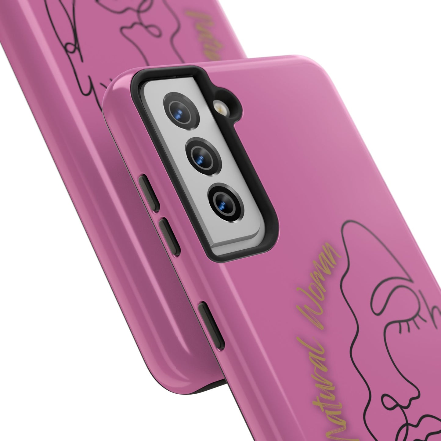 Natural Woman Half Face (BL)Tough Phone Case LIGHT PINK