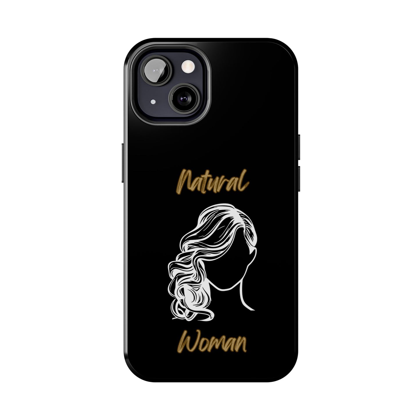 Natural Woman Long Curl (WL)Tough Phone Cases BLACK