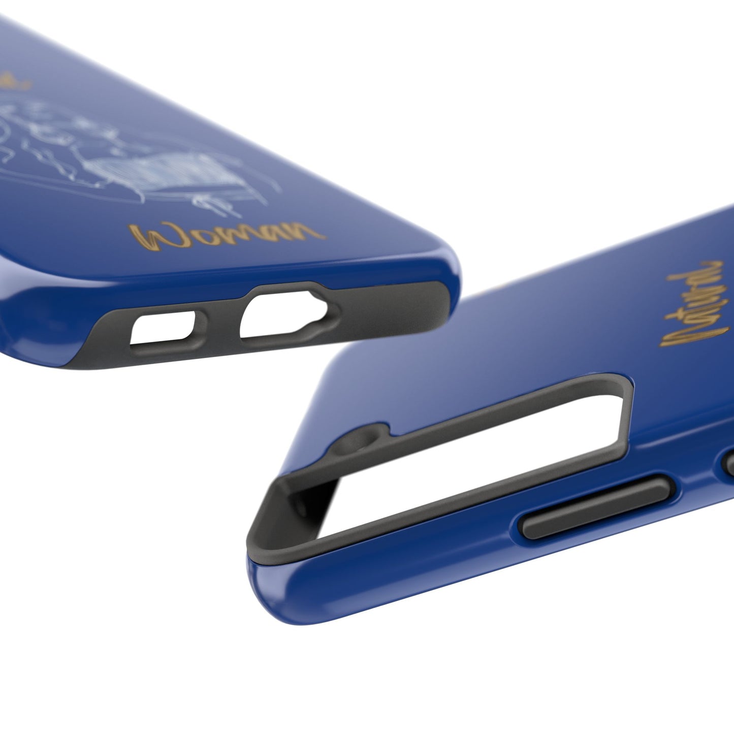 Natural Woman Thinking (WL)Tough Phone Cases DARK BLUE