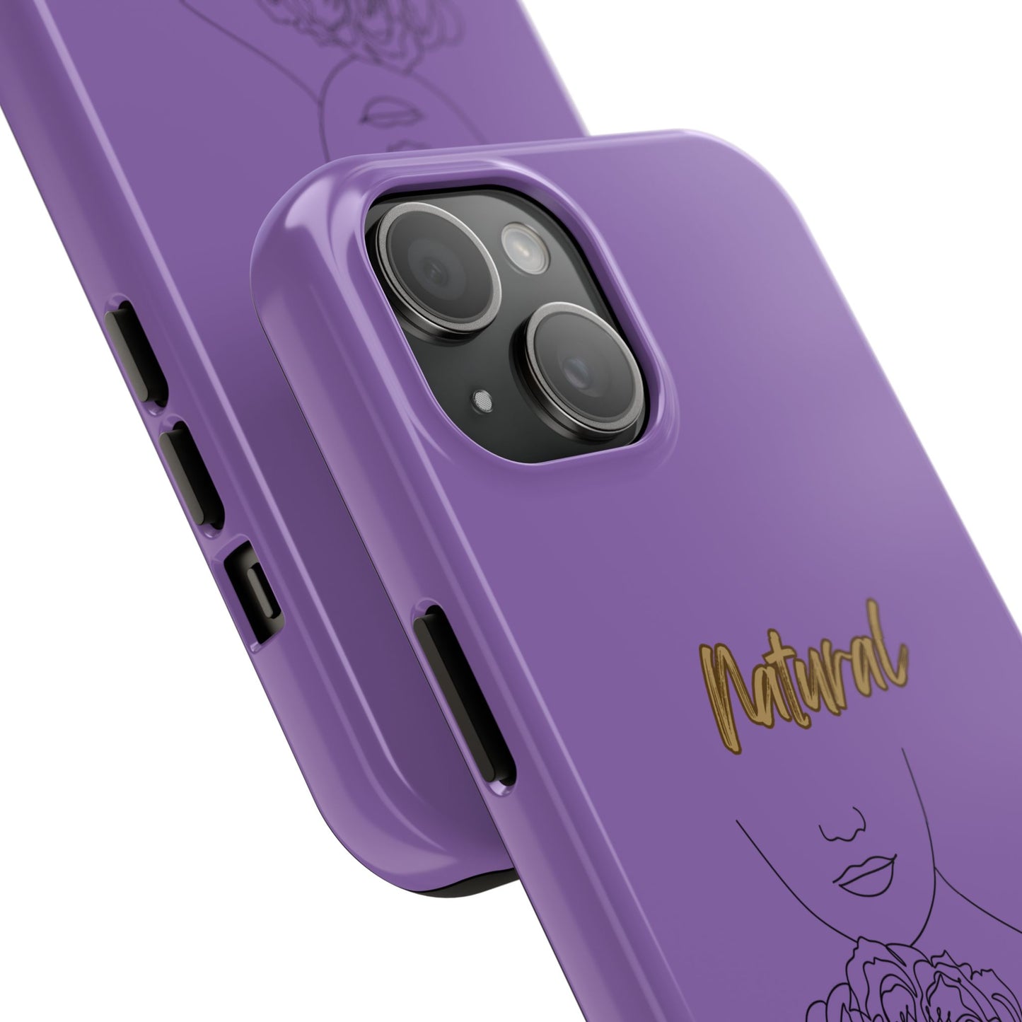 Natural Woman Kissed Flower (BL)Tough Phone Cases LIGHT PURPLE