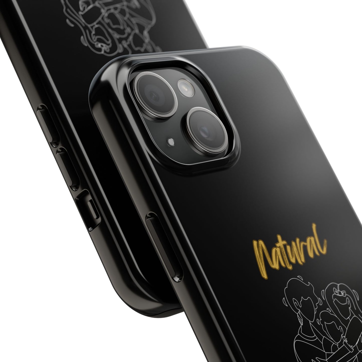 Natural Woman Bear Hugs (WL) Tough Phone Cases BLACK