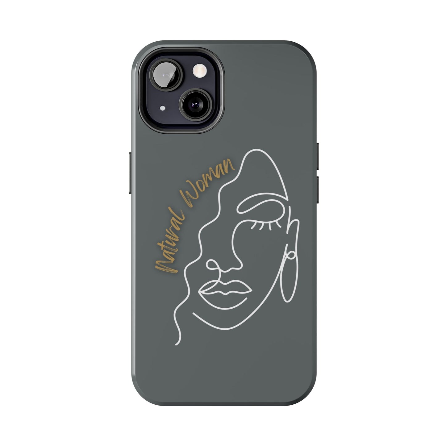 Natural Woman Half Face (WL)Tough Phone Case DARK GREY