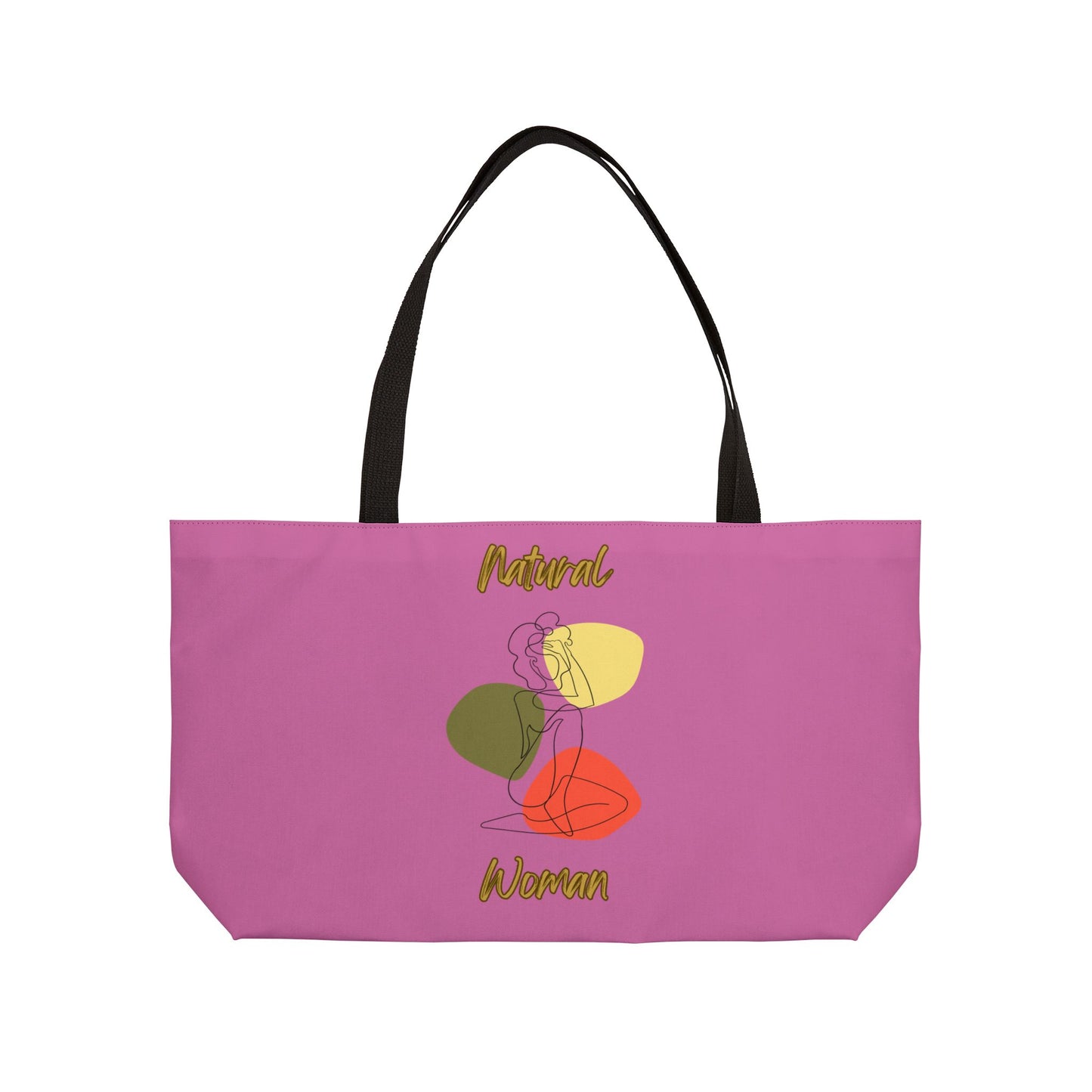 Natural Woman Colorful Pose (BL) Weekender Tote Bag LIGHT PINK