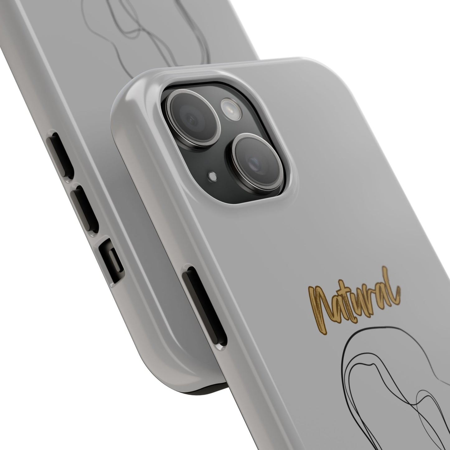 Natural Woman Hanging Hair (BL) Tough Phone Cases LIGHT GREY