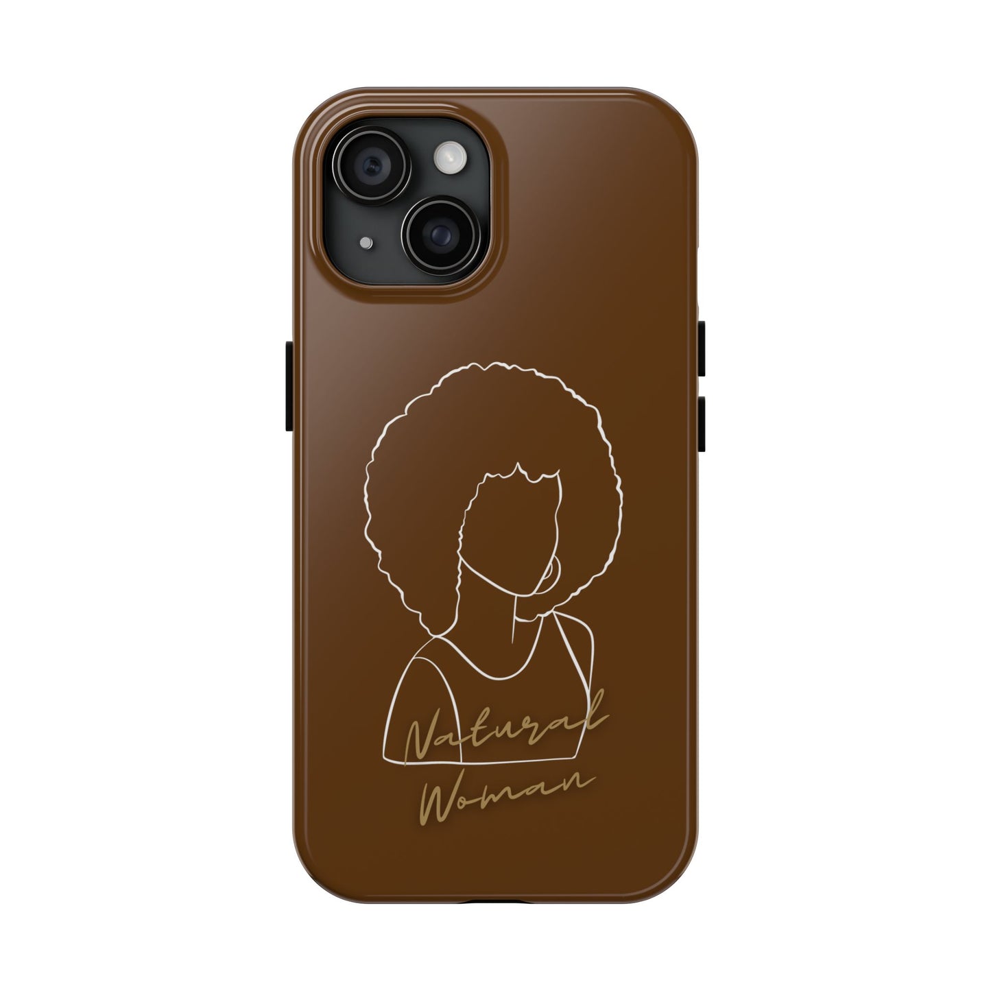 Natural Woman Afro (WL)Tough Phone Cases BROWN