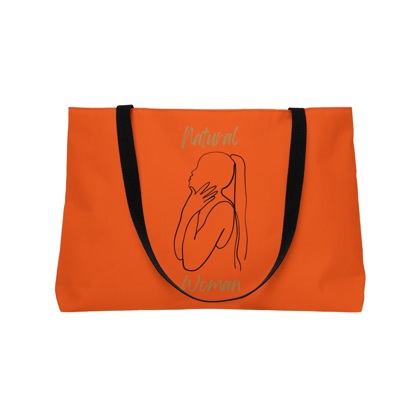 Natural Woman Ponytail (BL) Weekender Tote Bag ORANGE