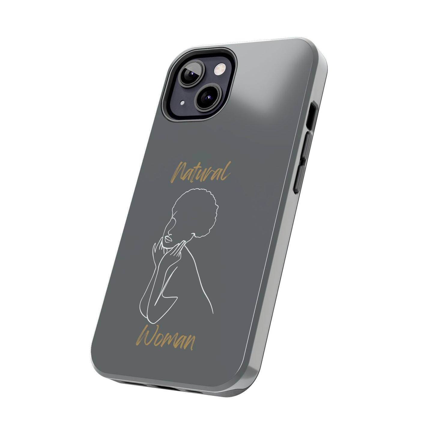 Natural Woman Cute Afro(WL)Tough Phone Cases DARK GREY