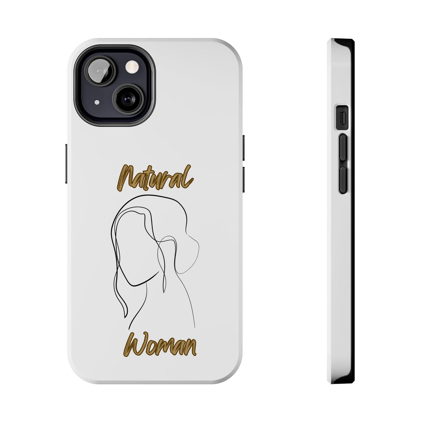 Natural Woman Hanging Hair (BL) Tough Phone Cases WHITE
