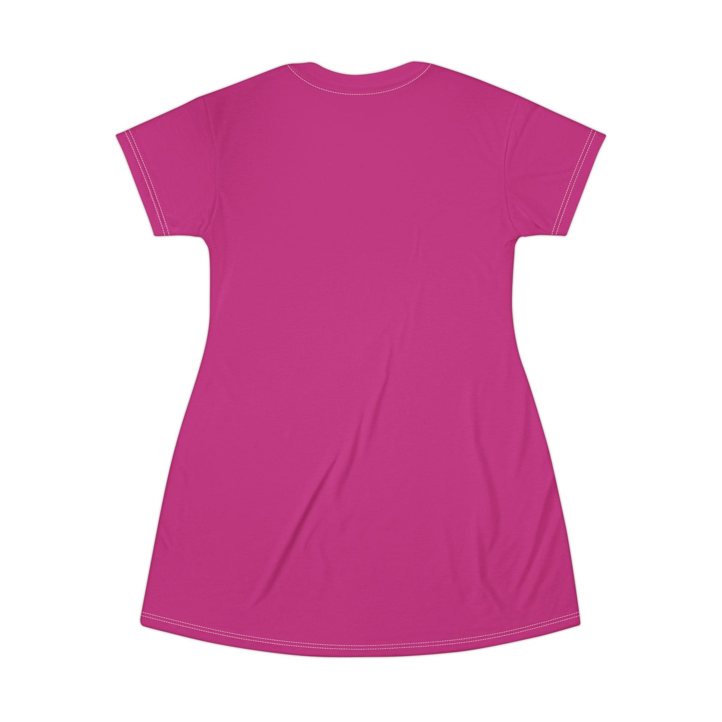 Strong Momma T-Shirt Dress (AOP/BL) Pink