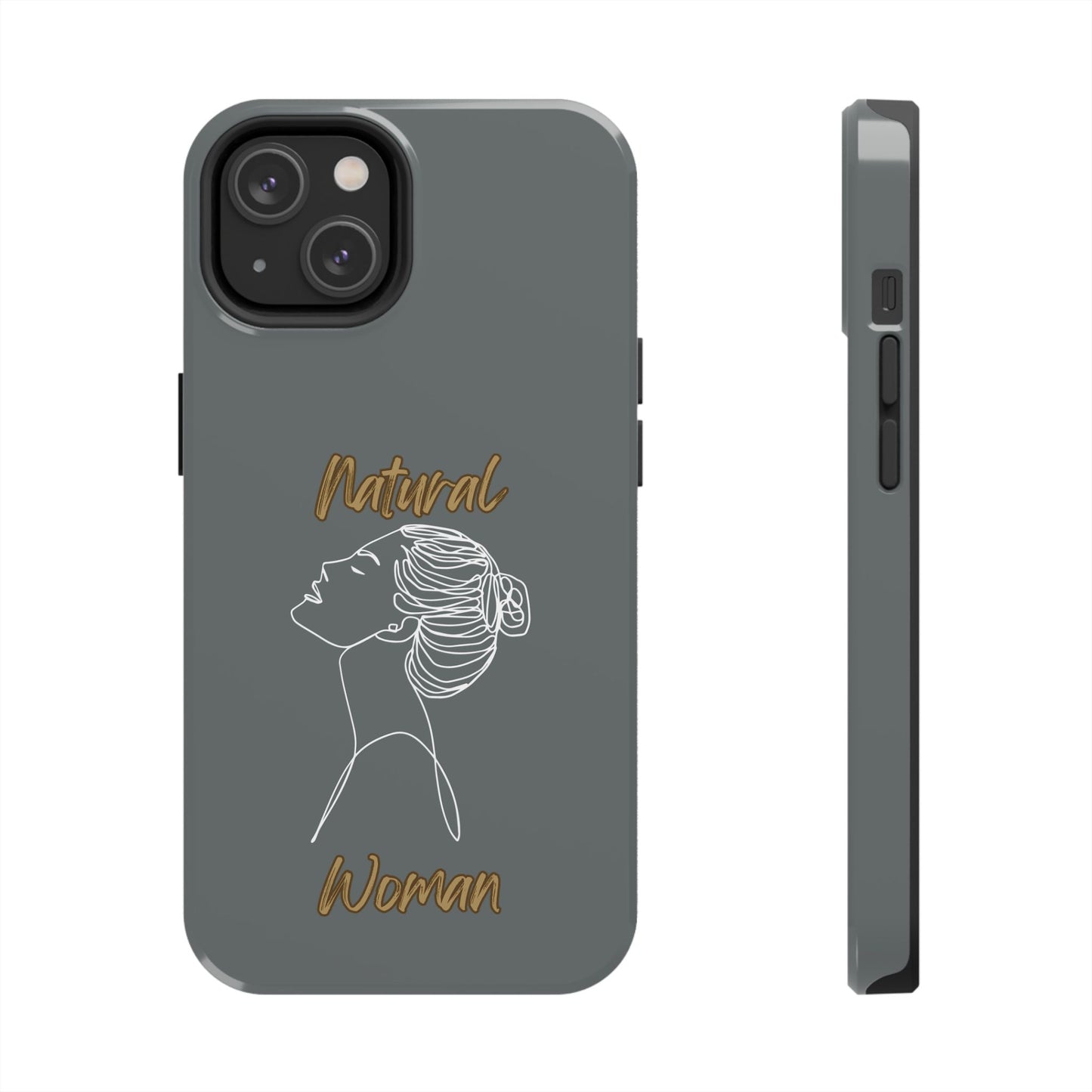 Natural Woman Wet Bun (WL) Tough Phone Cases DARK GREY