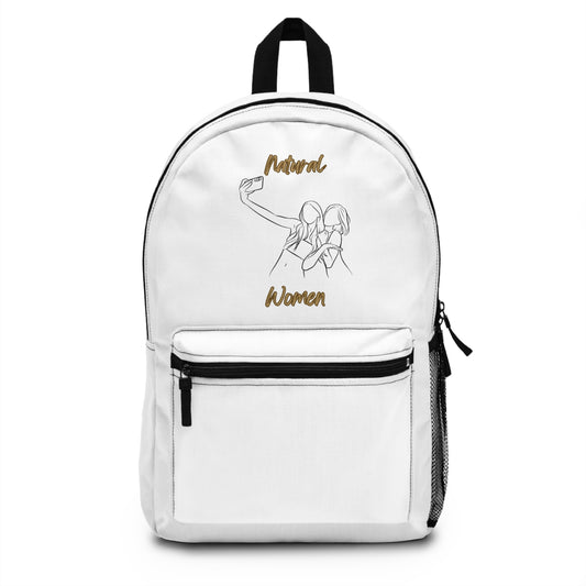 Natural Women Friends Selfie (BL) Backpack WHITE