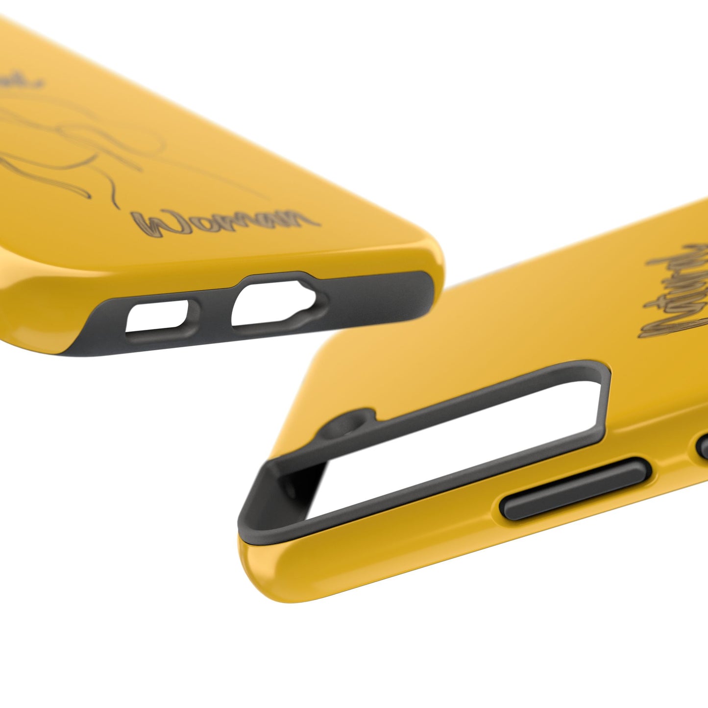 Natural Woman Hanging Hair (BL) Tough Phone Cases YELLOW