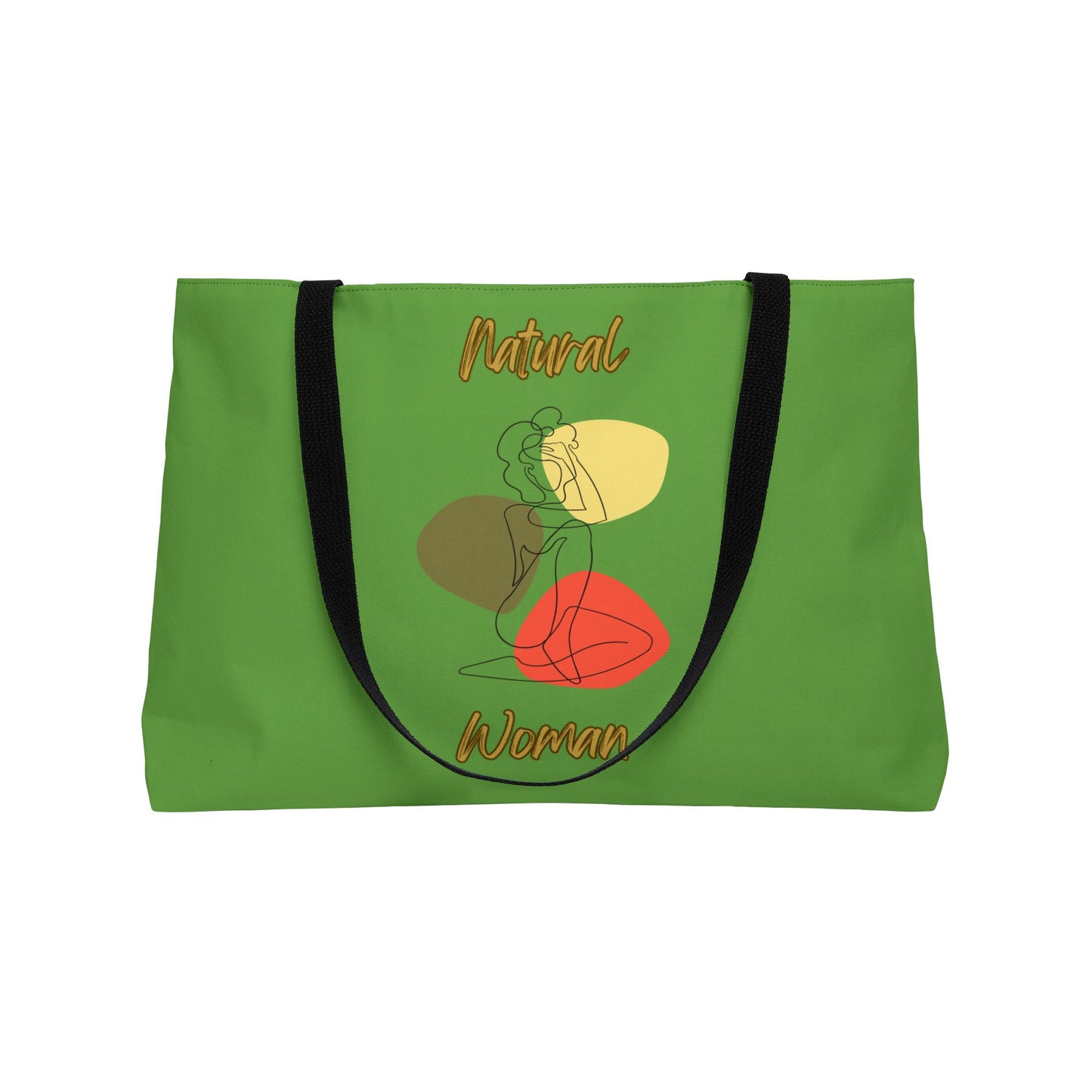 Natural Woman Colorful Pose (BL) Weekender Tote Bag GREEN