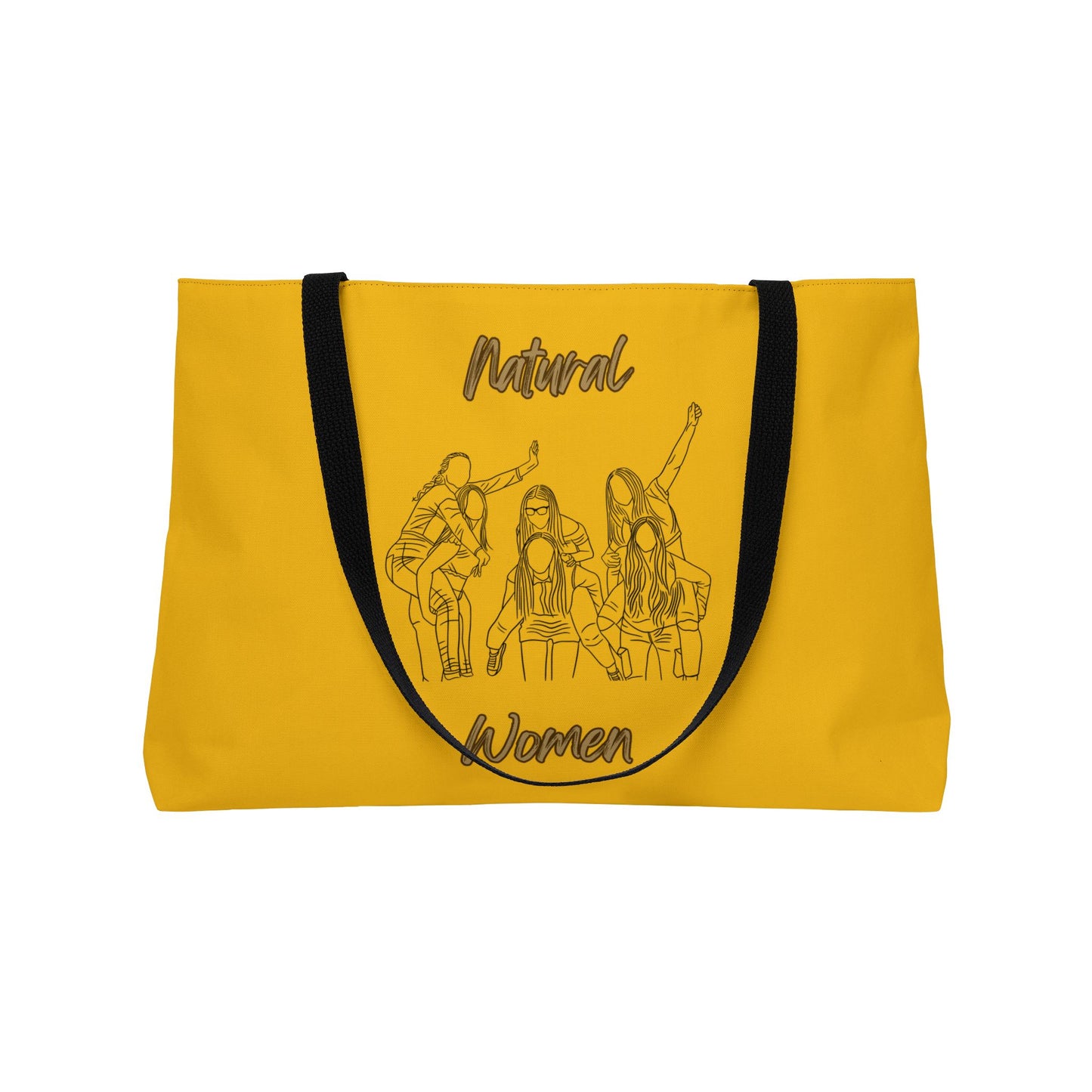 Natural Women Piggy Back (BL) Weekender Tote Bag YELLOW