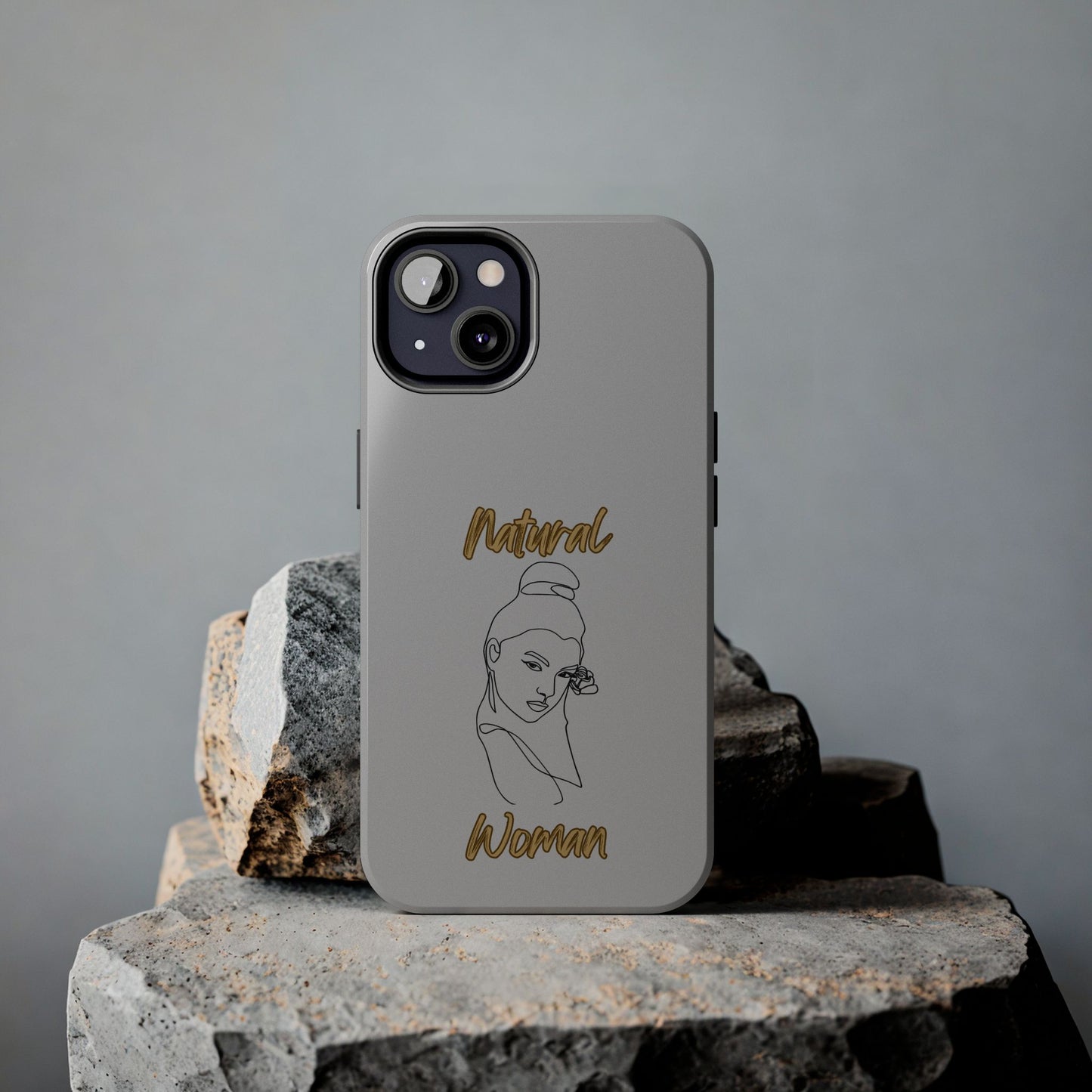 Natural Woman Sassy Bun (BL) Tough Phone Cases LIGHT GREY