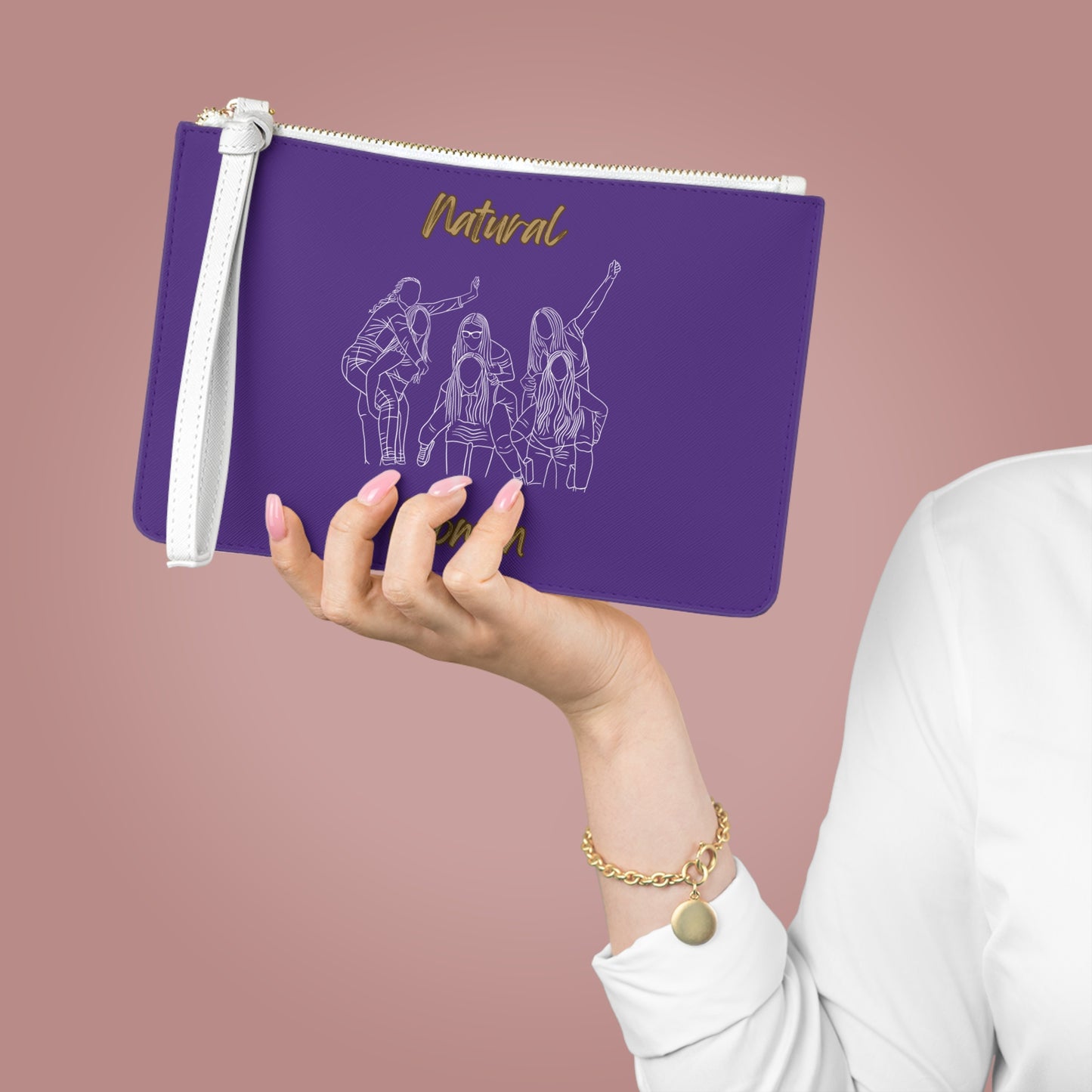 Natural Woman Piggy Back (WL) Clutch Bag PURPLE