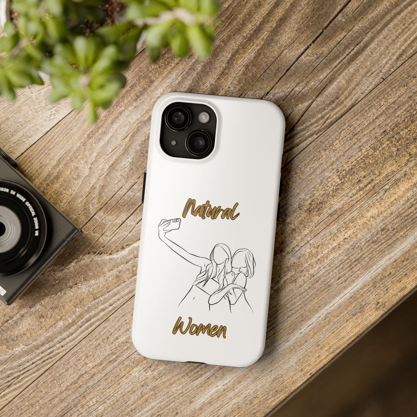 Natural Woman Friends Selfie (BL)Tough Phone Cases WHITE