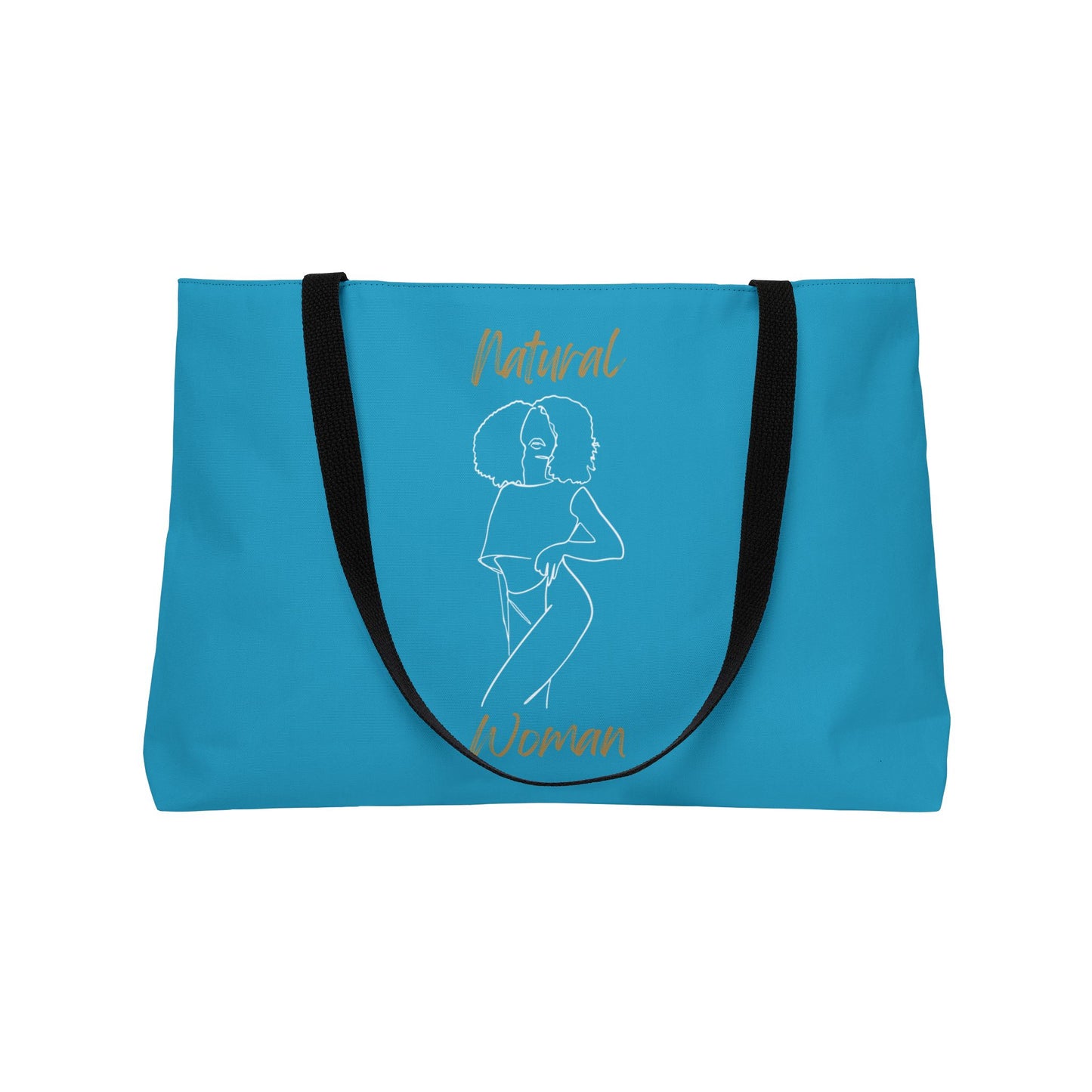 Natural Woman Pose (BL) Weekender Tote Bag TURQUOISE