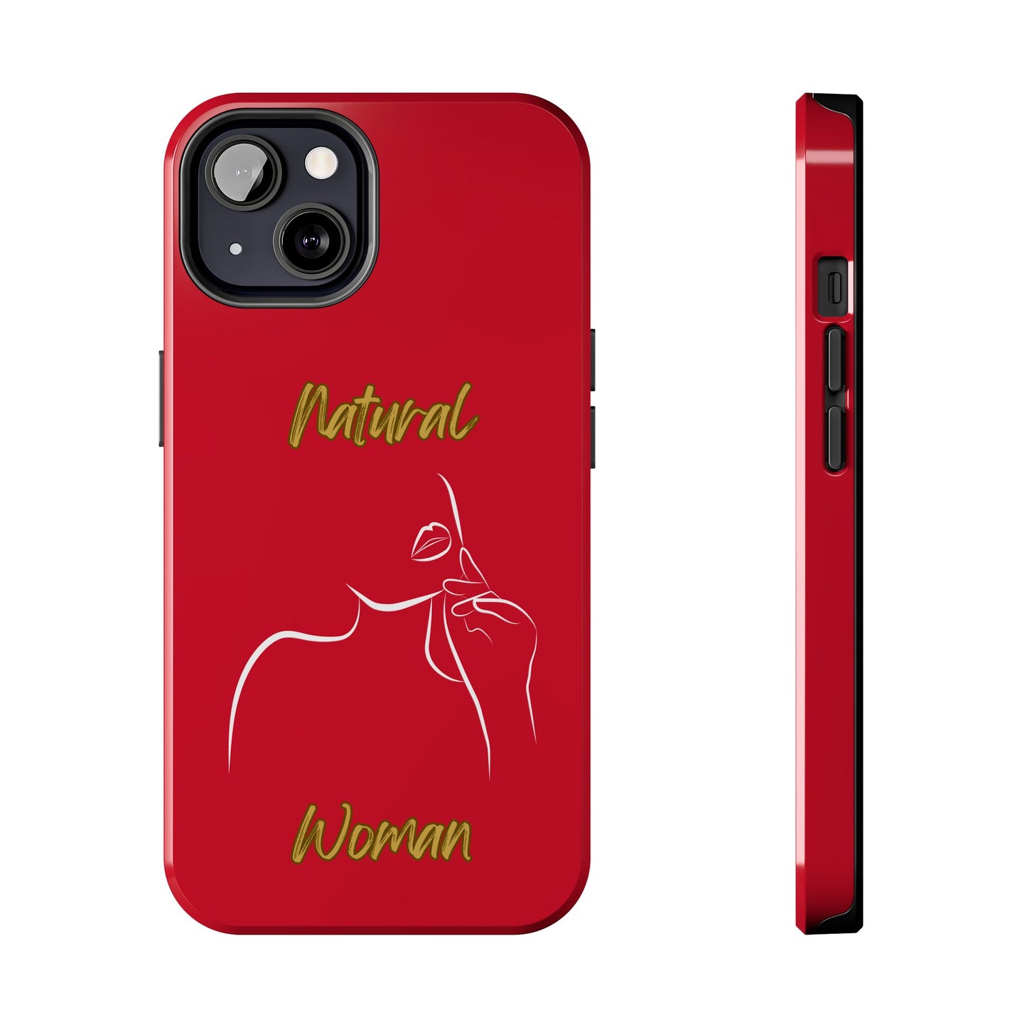 Natural Woman Chin Up (WL)Tough Phone Cases DARK RED