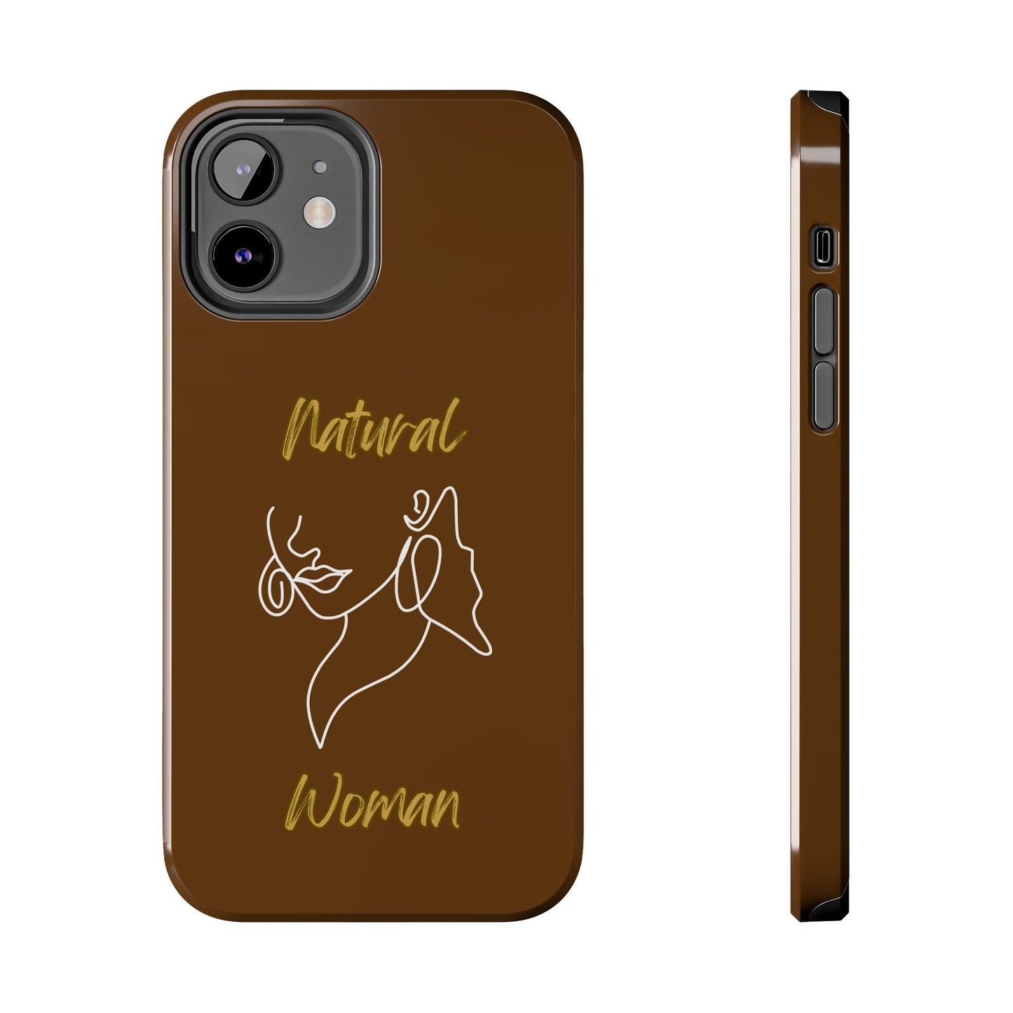 Natural Woman Lips (WL)Tough Phone Cases BROWN
