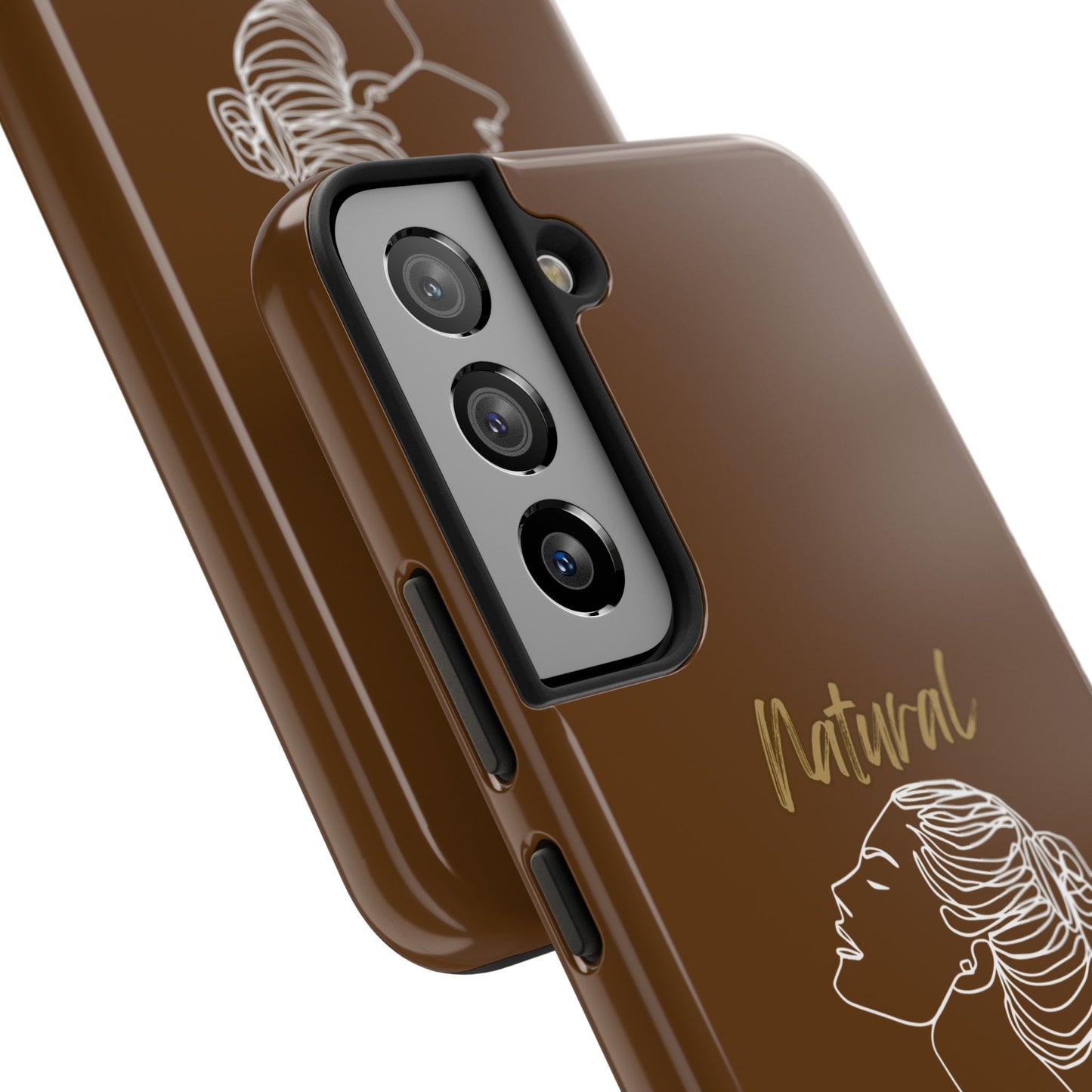 Natural Woman Wet Bun (WL) Tough Phone Cases BROWN