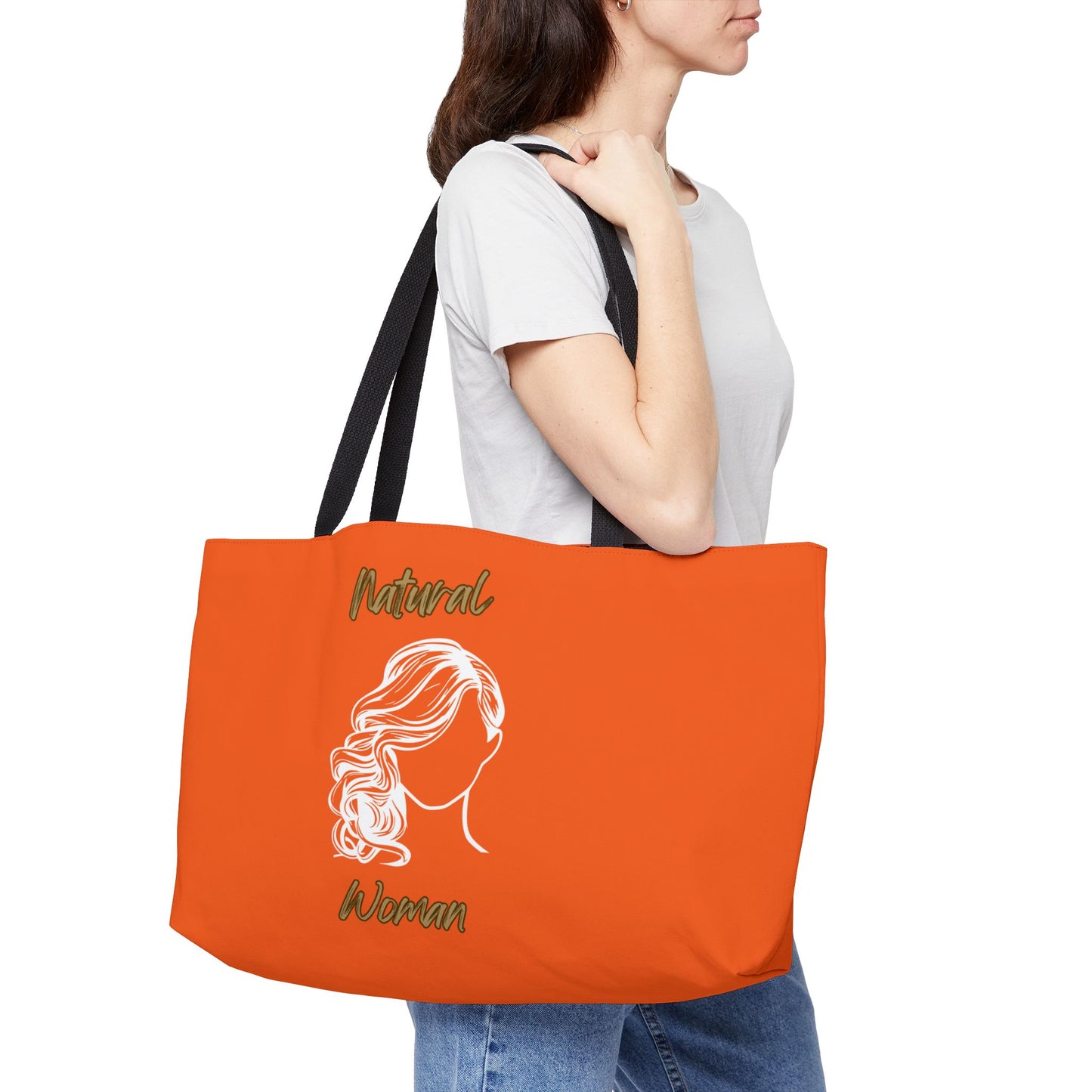Natural Woman Long Curl (WL) Weekender Tote Bag ORANGE