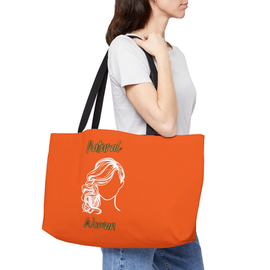 Natural Woman Long Curl (WL) Weekender Tote Bag ORANGE