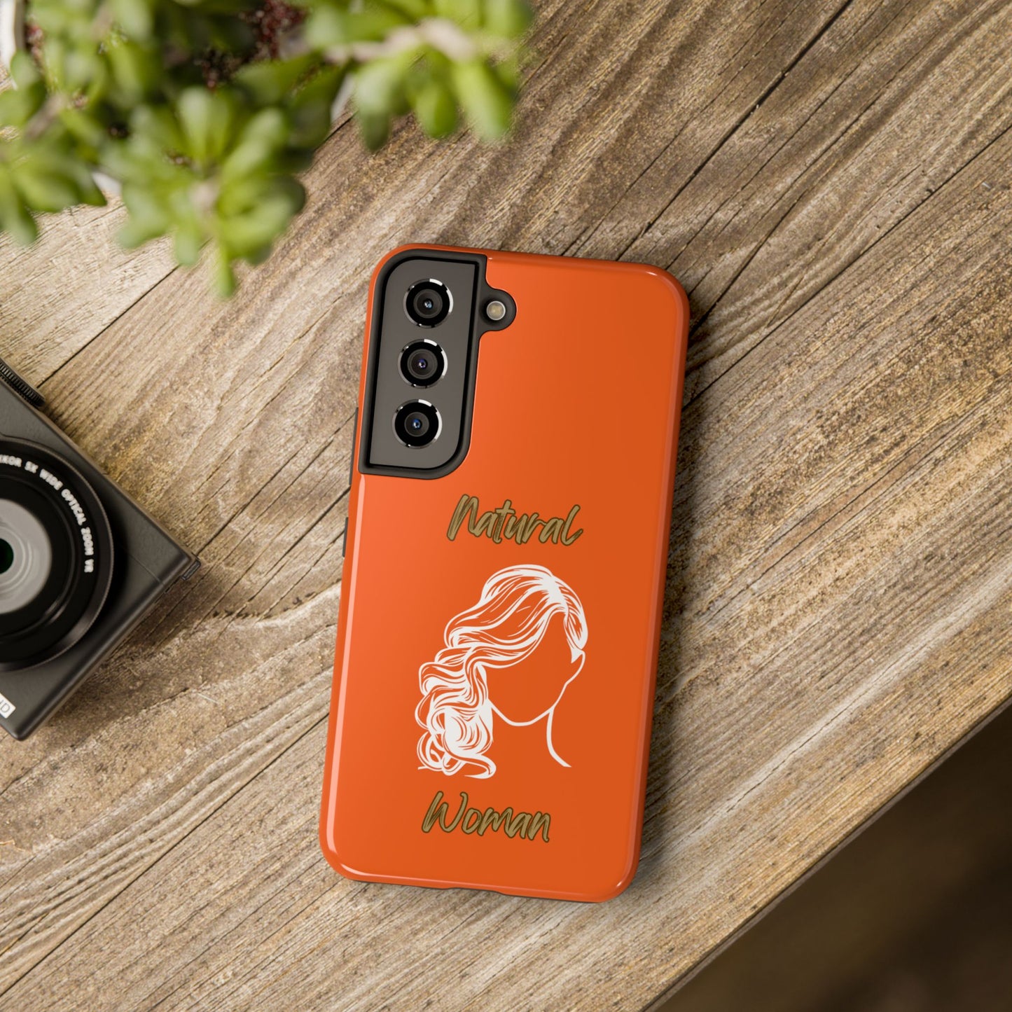 Natural Woman Long Curl (WL)Tough Phone Cases ORANGE