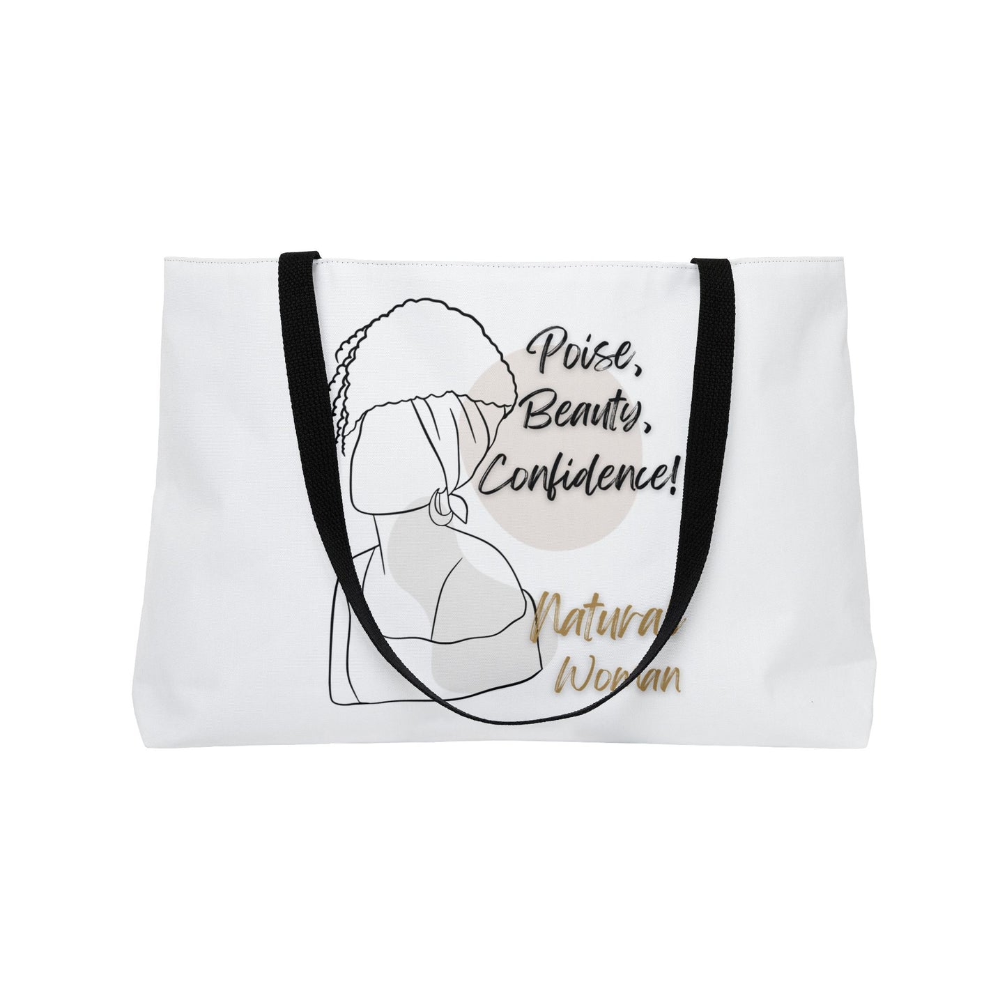 Natural Woman Puff (BL) Weekender Tote Bag WHITE