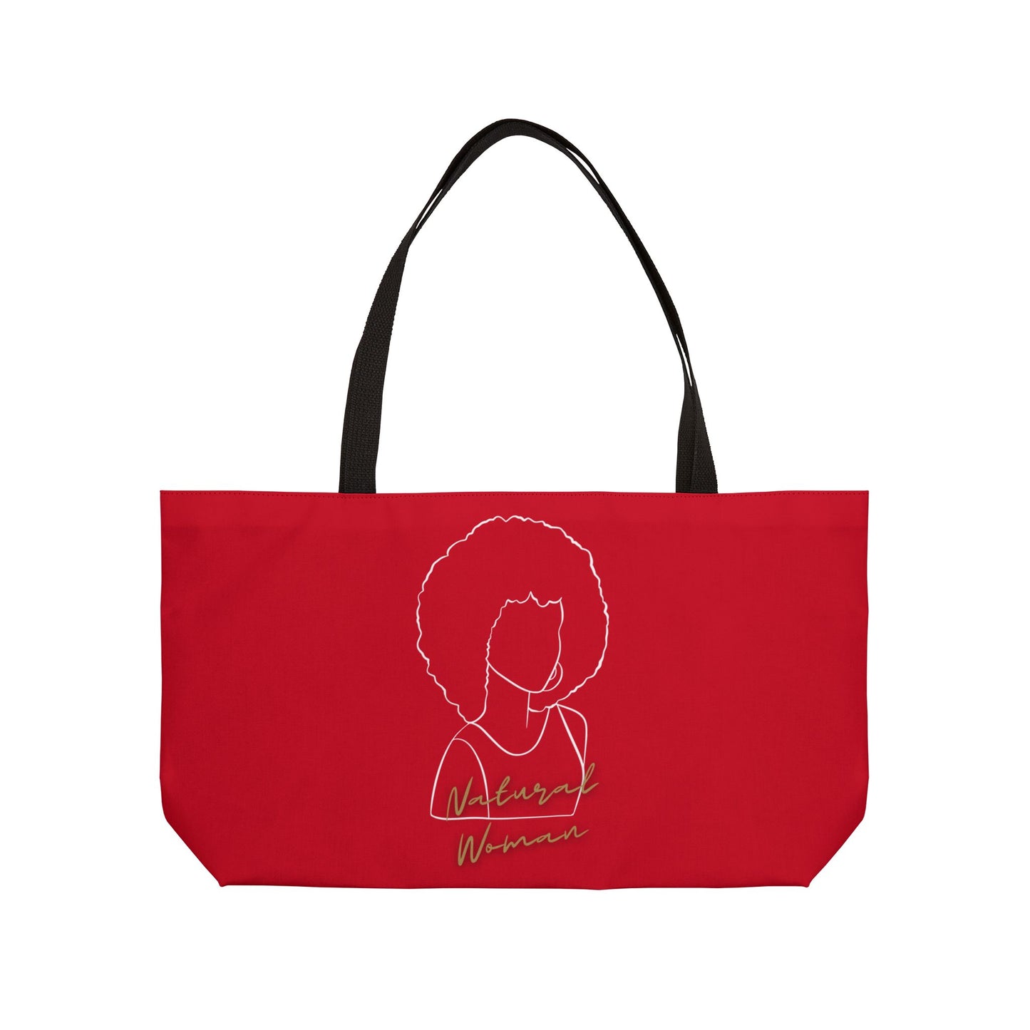 Natural Woman Afro (WL) Weekender Tote Bag DARK RED