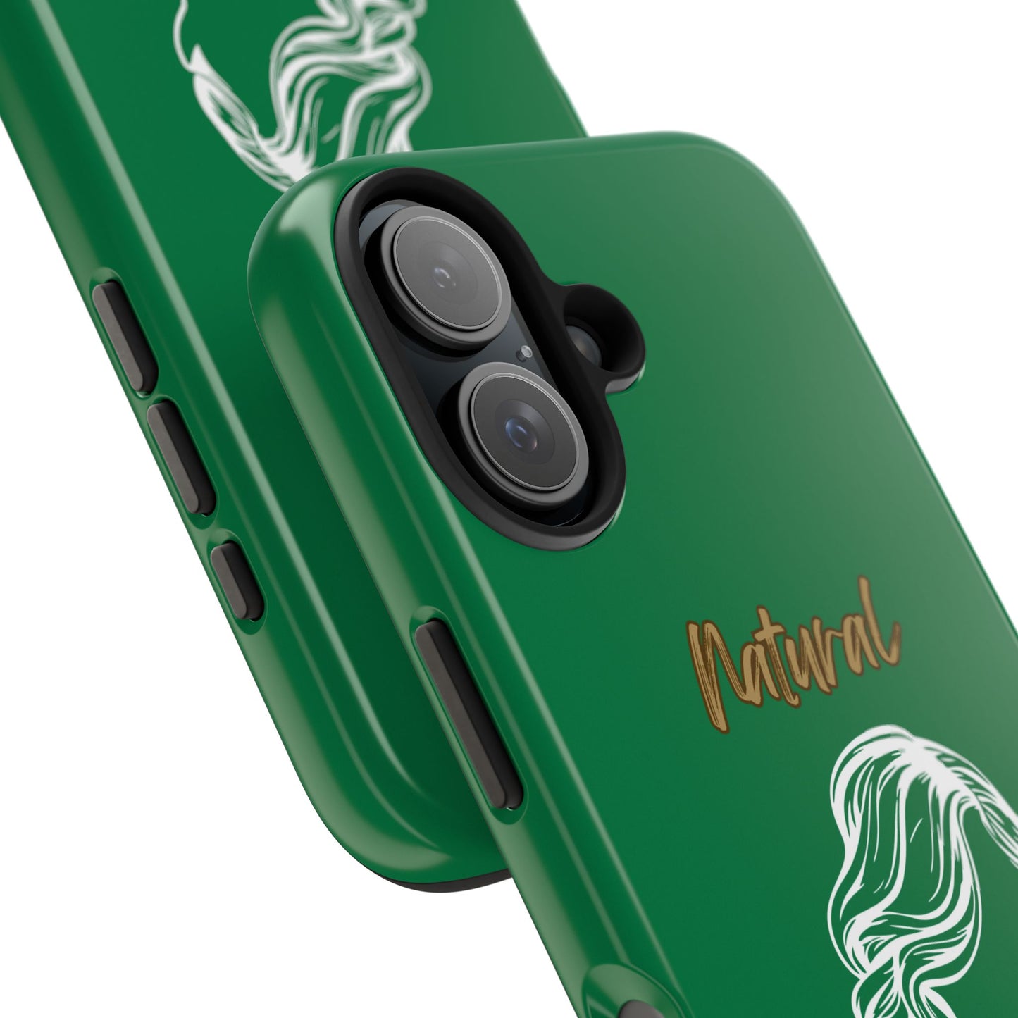 Natural Woman Long Curl (WL)Tough Phone Cases DARK GREEN