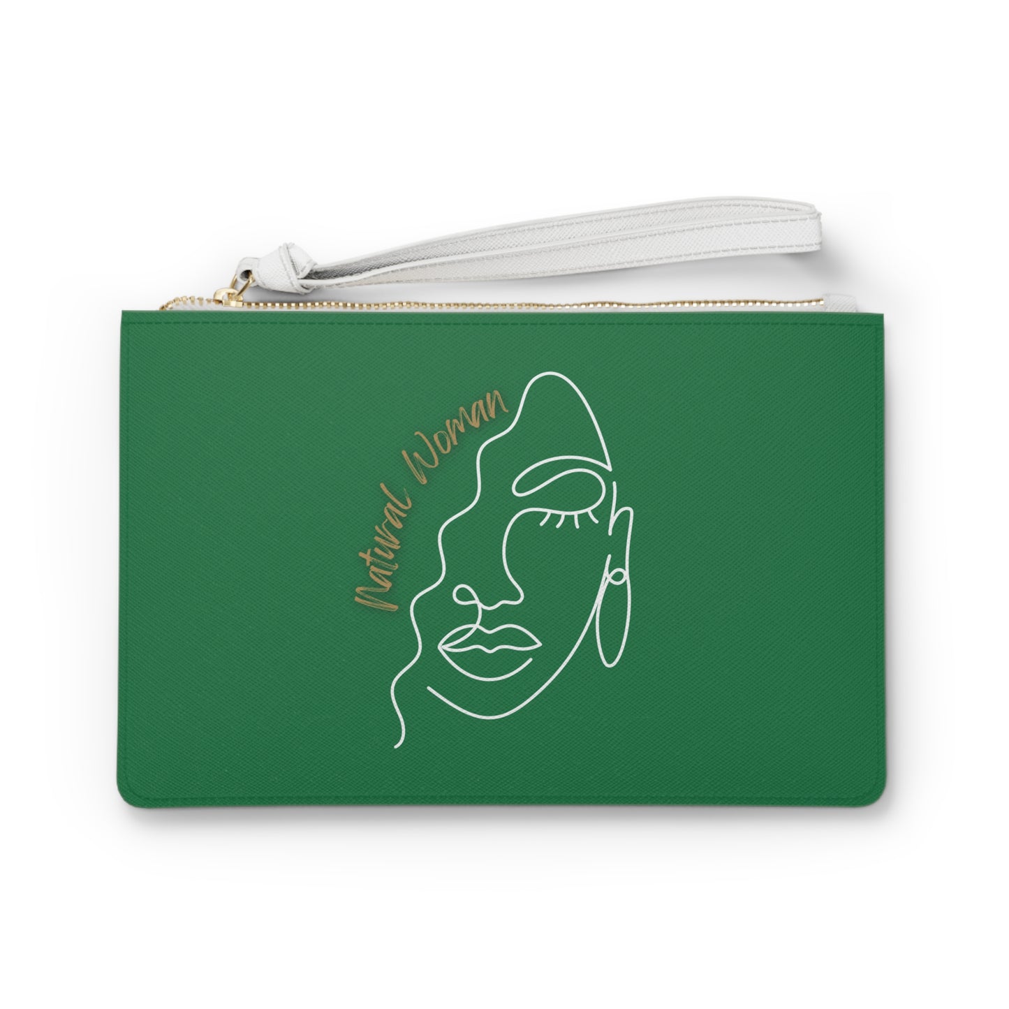 Natural Woman Half Face (WL) Clutch Bag DARK GREEN