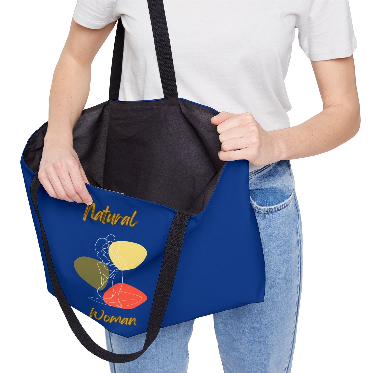 Natural Woman Colorful Pose (WL) Weekender Tote Bag DARK BLUE