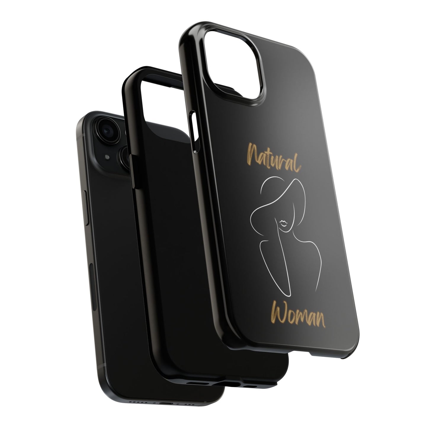 Natural  Woman Sun Hat (WL) Tough Phone Cases BLACK