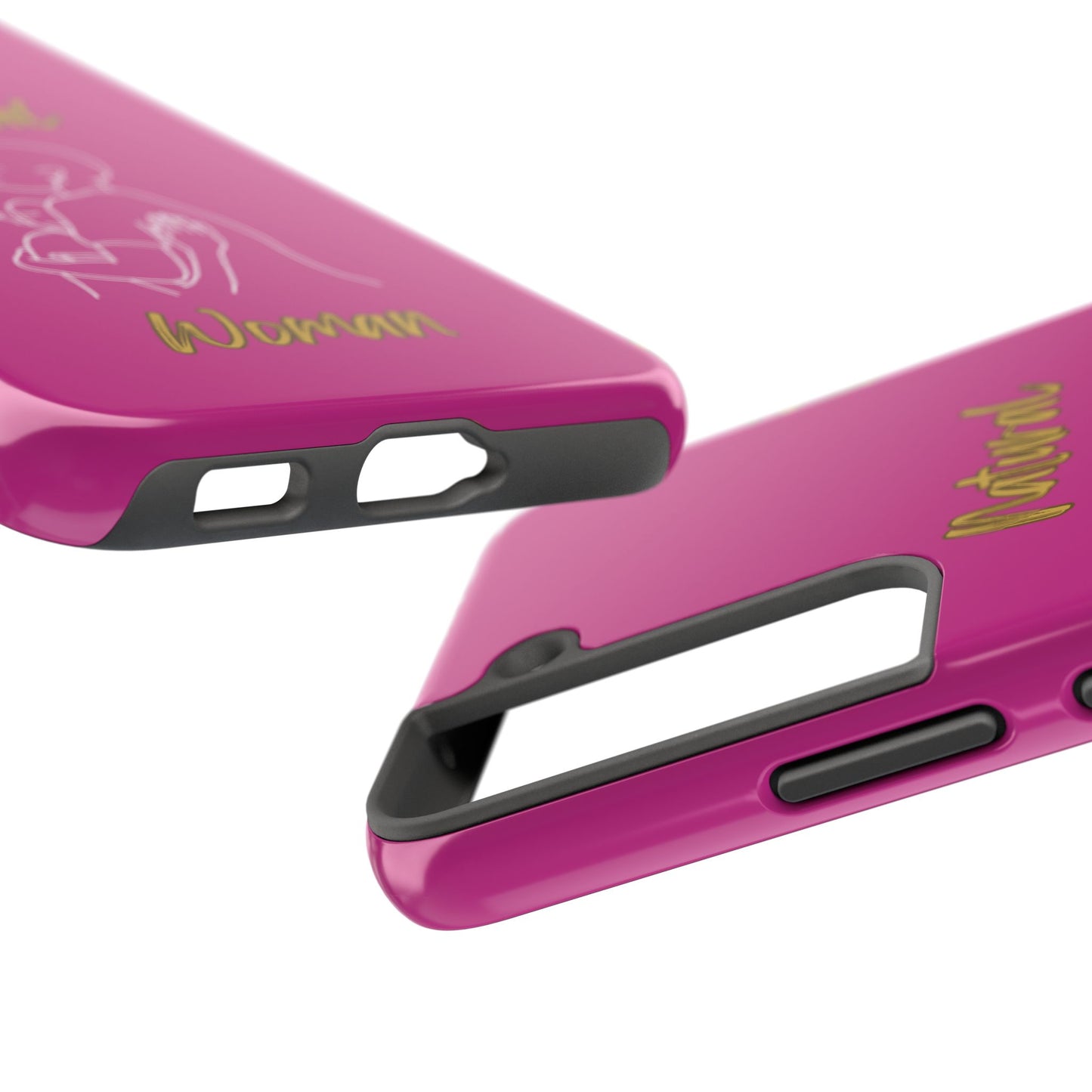Natural Woman Safe With Momma (WL) Tough Phone Cases PINK
