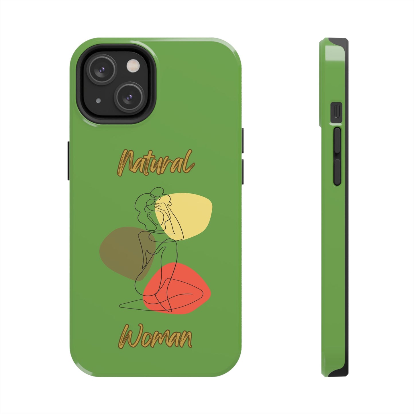 Natural Woman Colorful Pose (BL)Tough Phone Cases GREEN