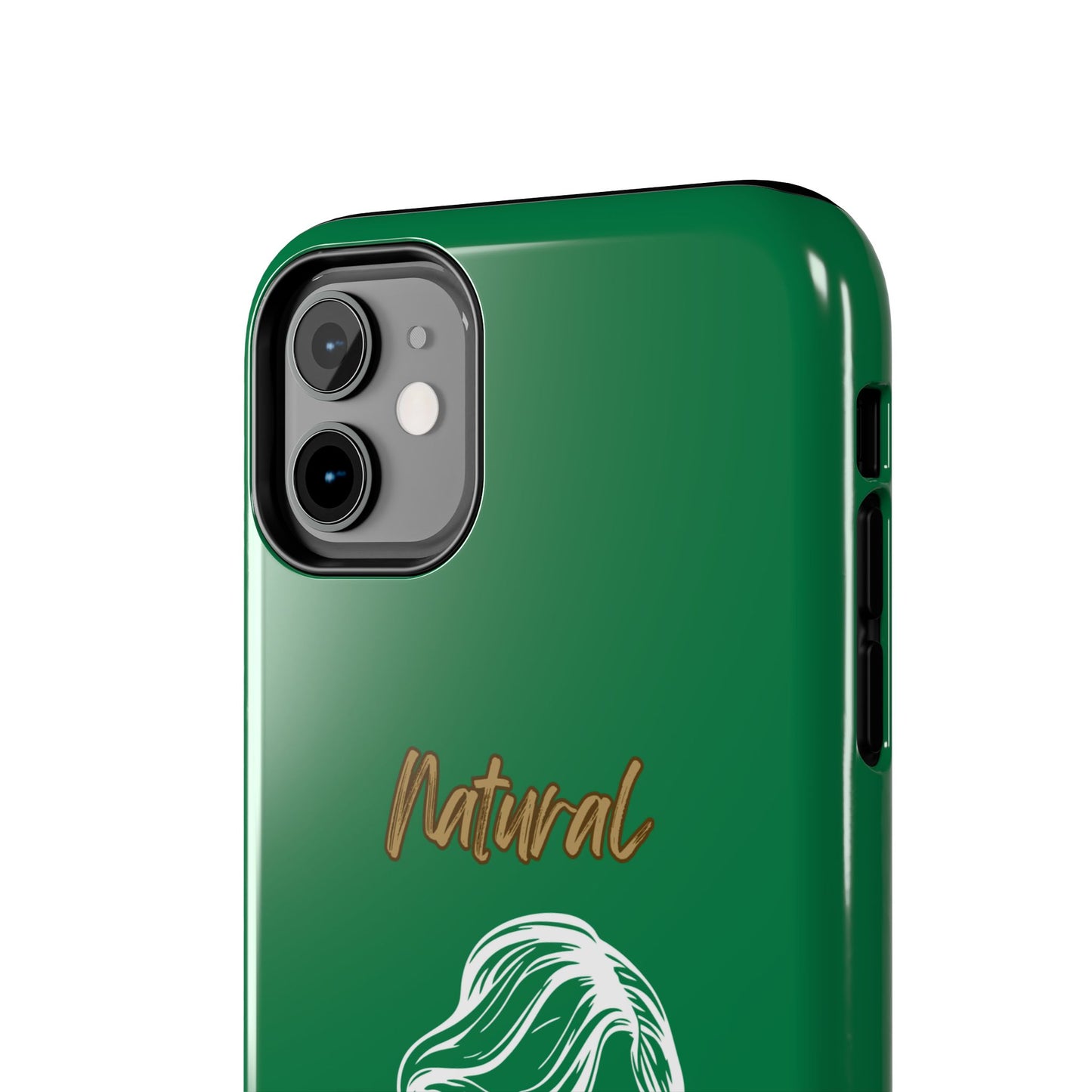 Natural Woman Long Curl (WL)Tough Phone Cases DARK GREEN