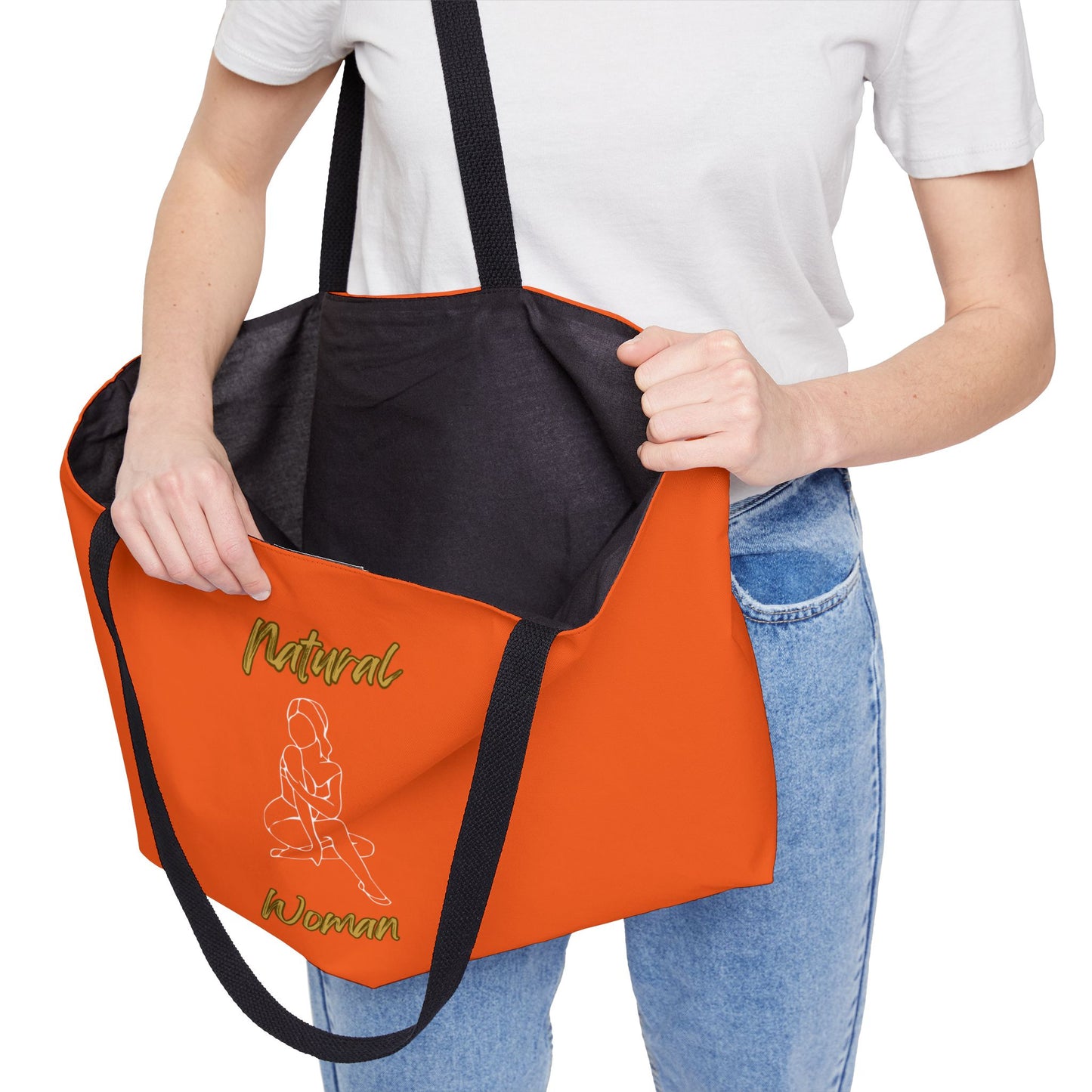 Natural Woman Shoulder Action (WL) Weekender Tote Bag ORANGE