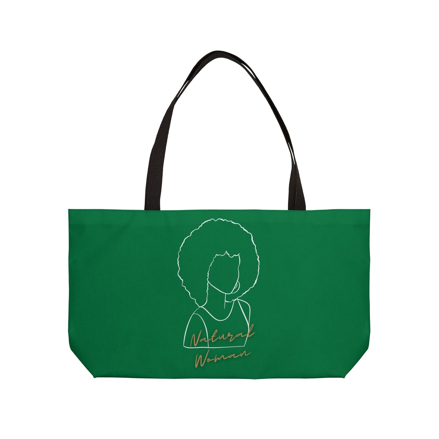 Natural Woman Afro (WL) Weekender Tote Bag DARK GREEN