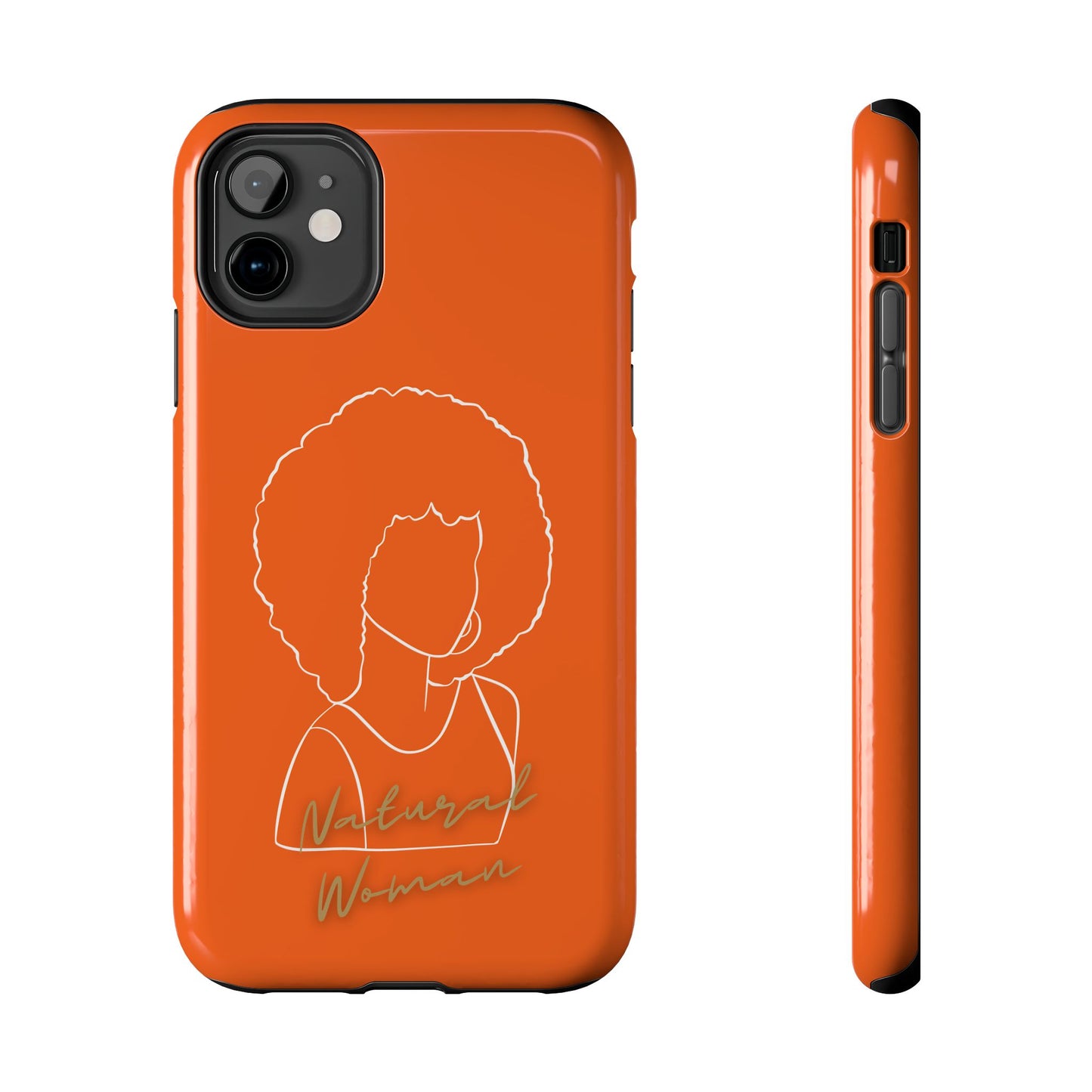 Natural Woman Afro (WL)Tough Phone Cases ORANGE