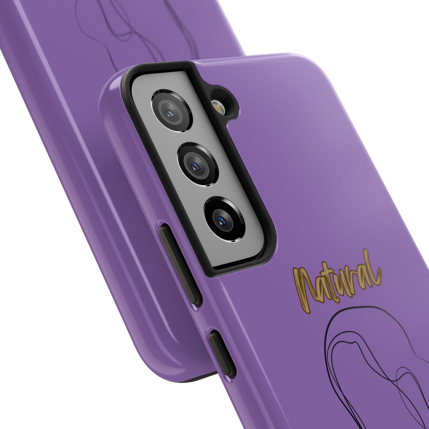 Natural Woman Hanging Hair (BL) Tough Phone Cases LIGHT PURPLE