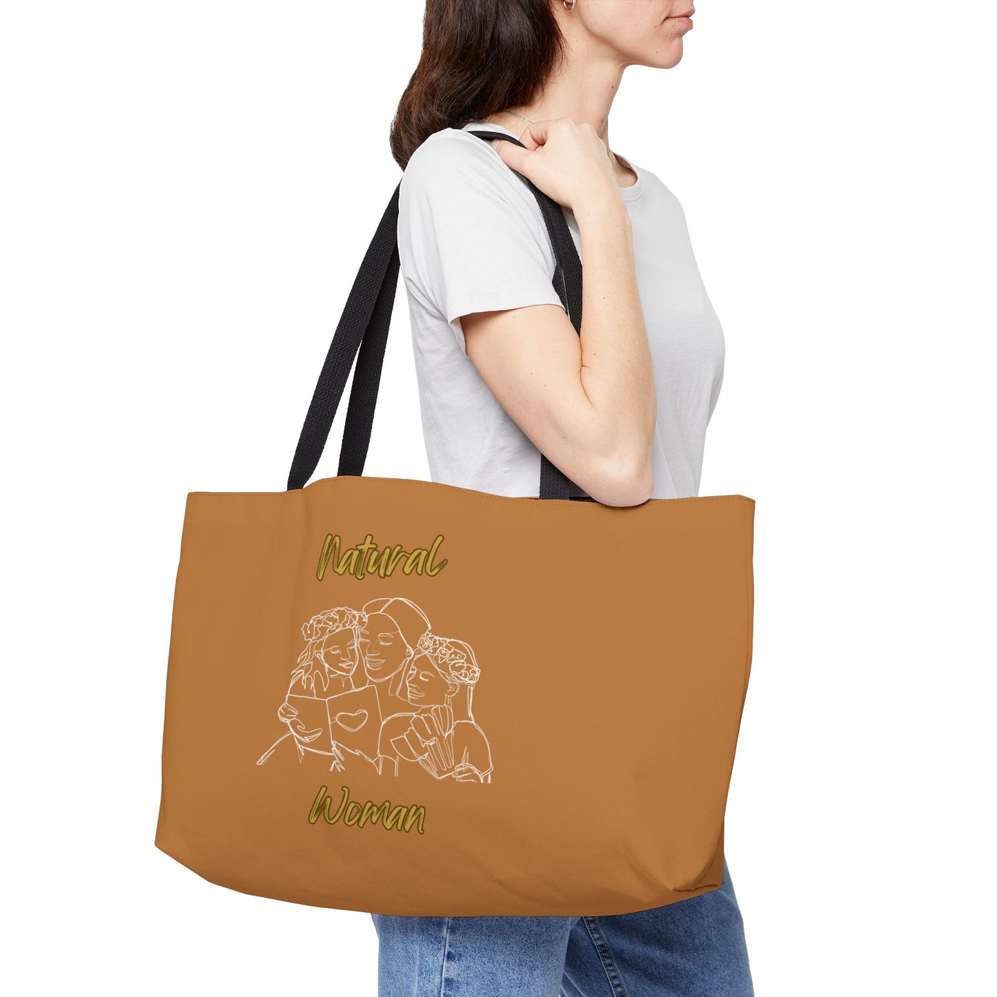 Natural Woman Me & My Girls (WL) Weekender Tote Bag LIGHT BROWN