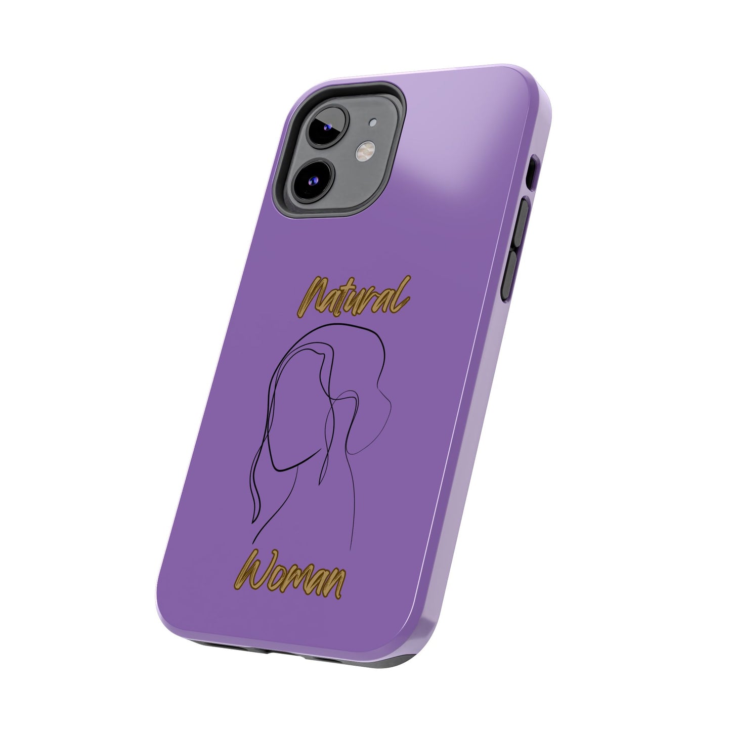 Natural Woman Hanging Hair (BL) Tough Phone Cases LIGHT PURPLE