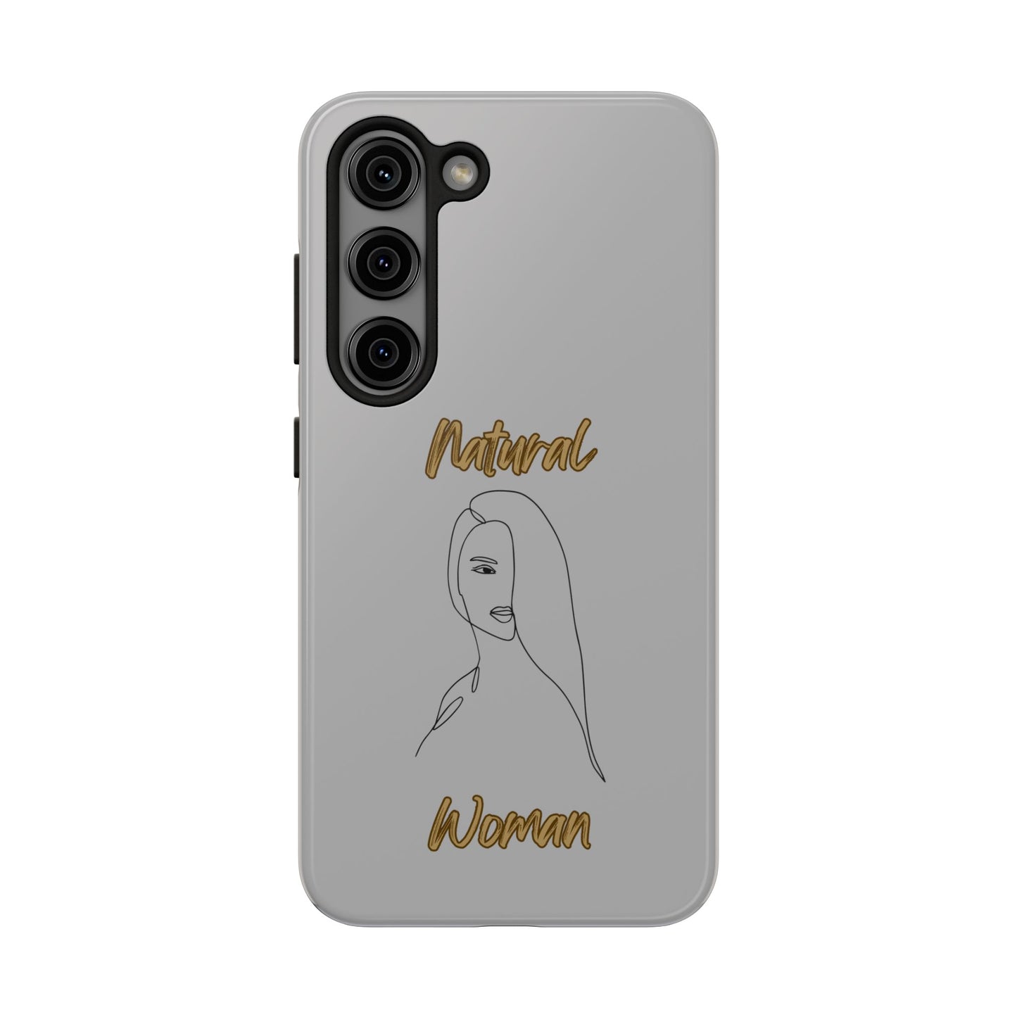 Natural Woman Covered Eye (BL)Tough Phone Cases LIGHT GREY