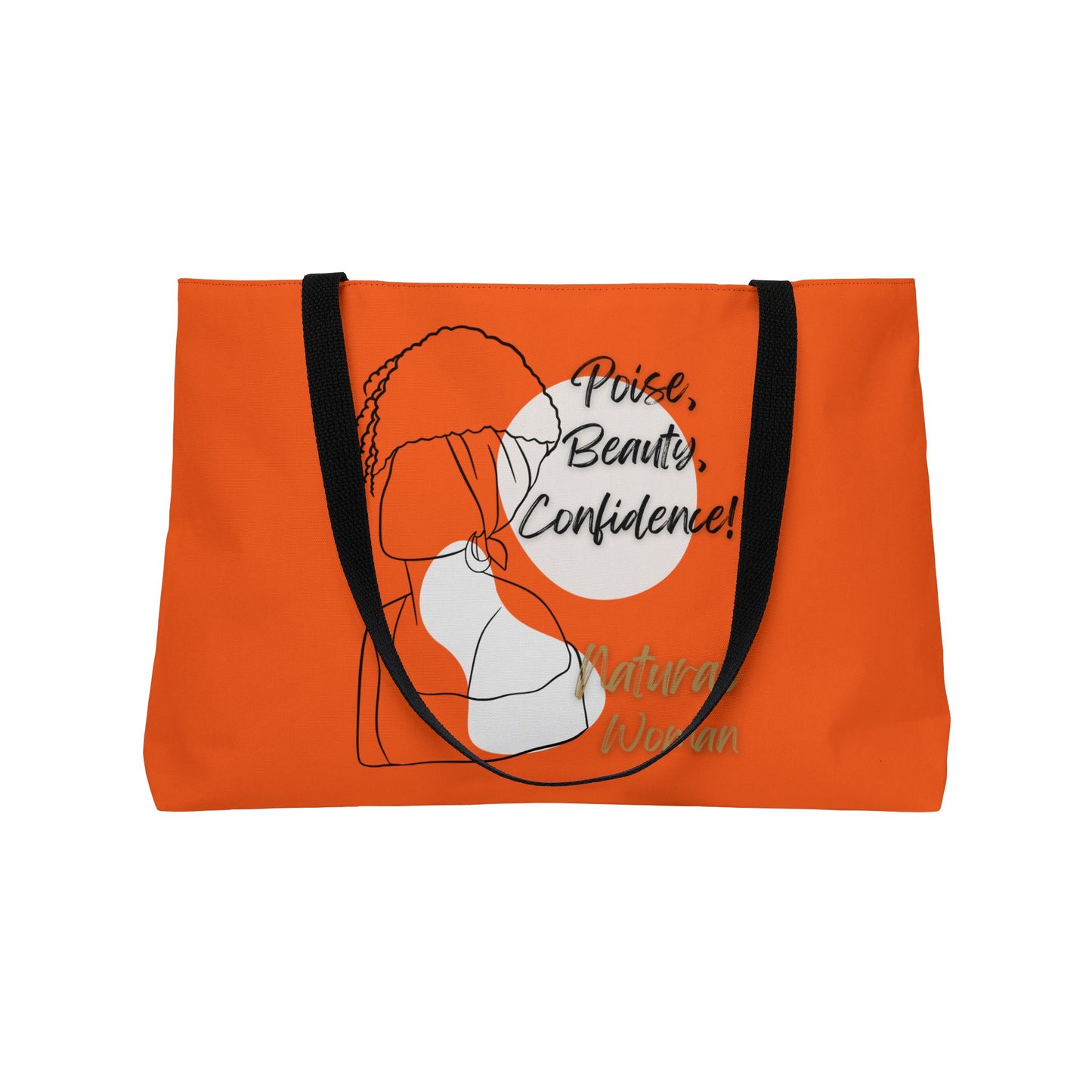 Natural Woman Puff (BL) Weekender Tote Bag ORANGE