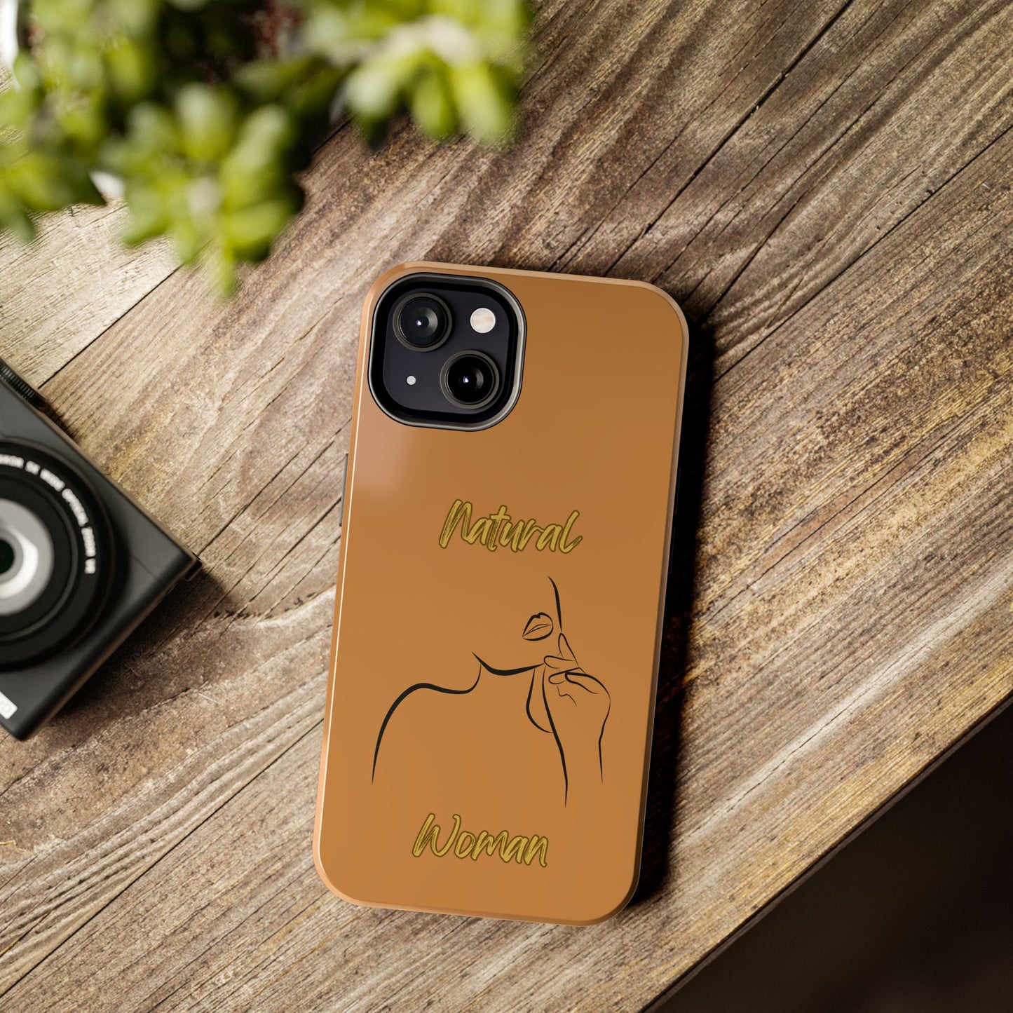 Natural Woman Chin Up (BL)Tough Phone Cases LIGHT BROWN