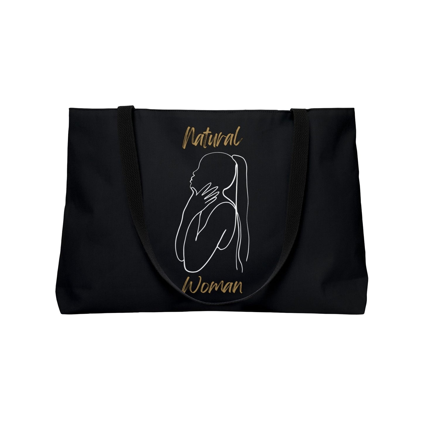 Natural Woman Ponytail (WL) Weekender Tote Bag BLACK